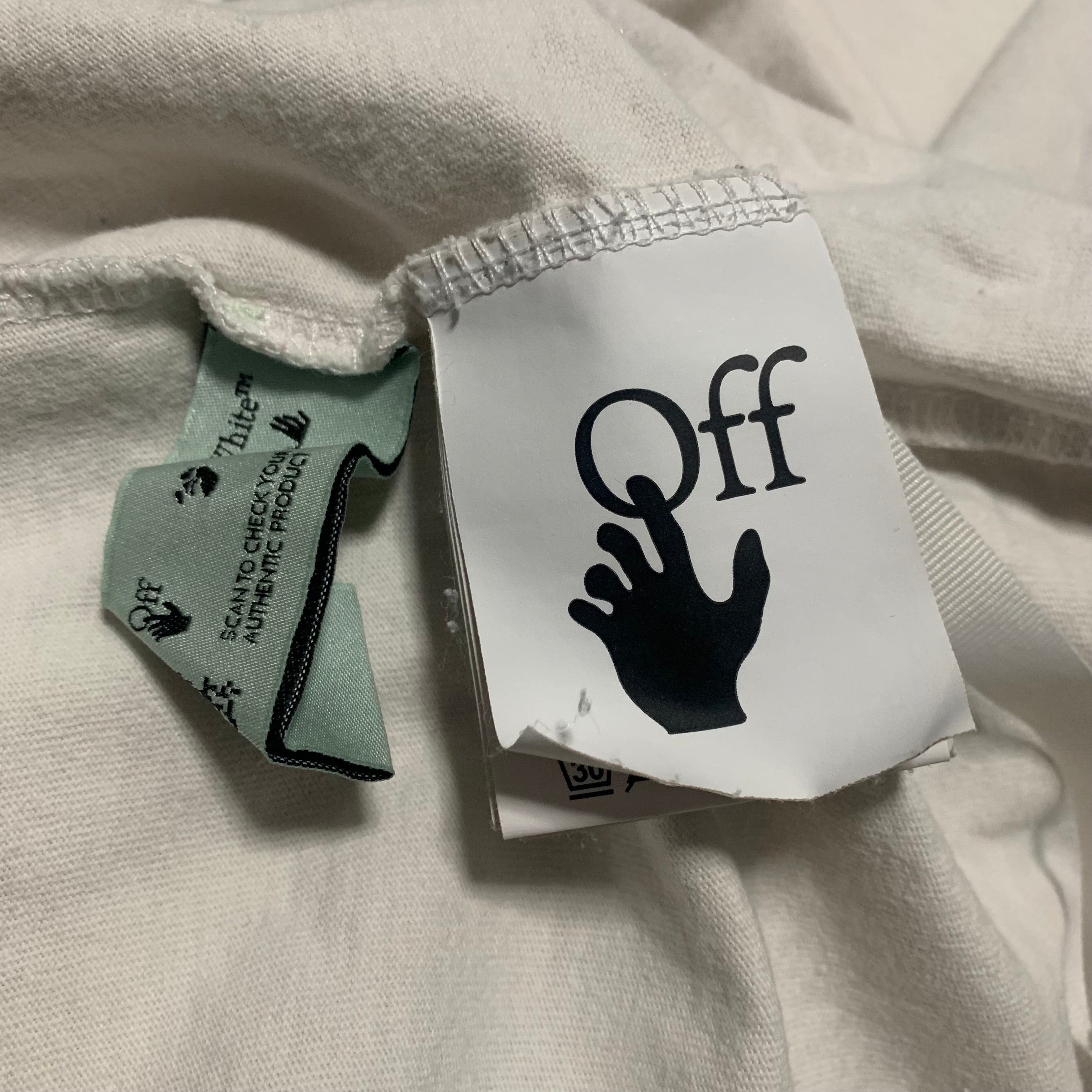 Off White Small Stencil Arrows White Tee Virgil Abloh