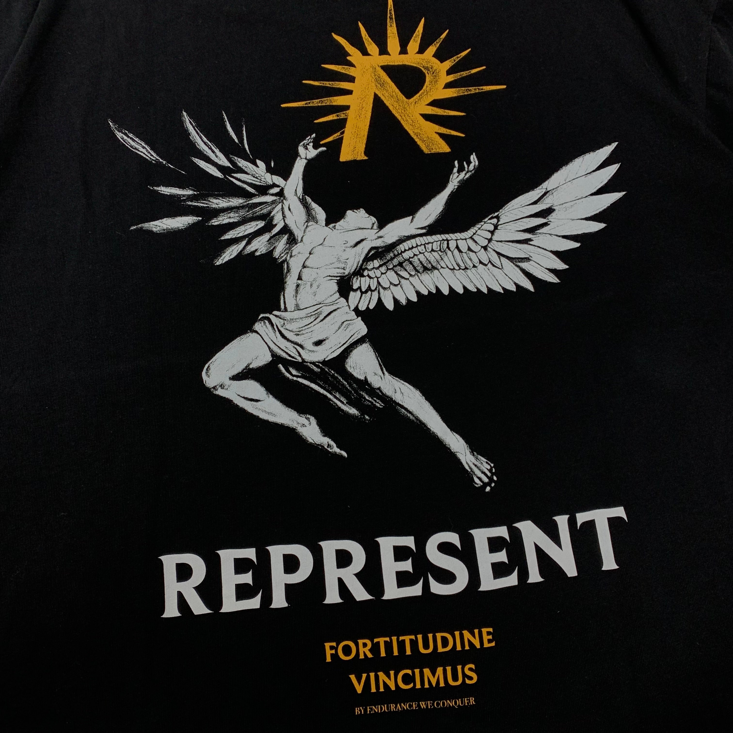 Represent Large Tee Icarus Jet Black T-Shirt
