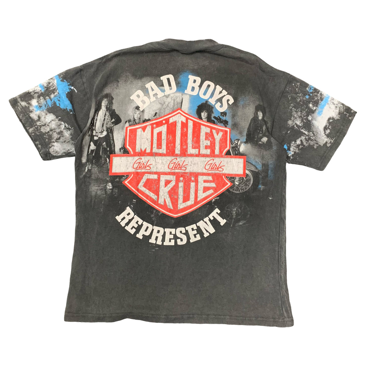 Represent Small Tee Motley Crue Bad Boys Vintage Grey T-Shirt