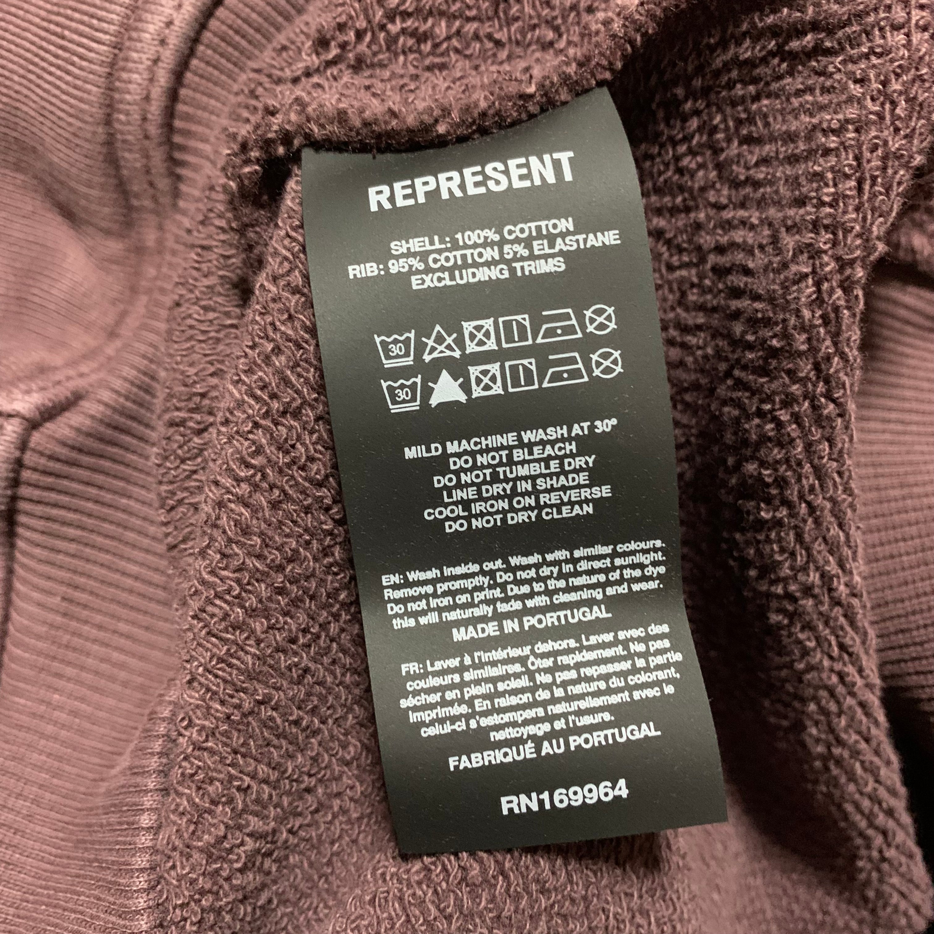 Represent x Belstaff Small Outline Phoenix Plum Hoodie (RRP £190)