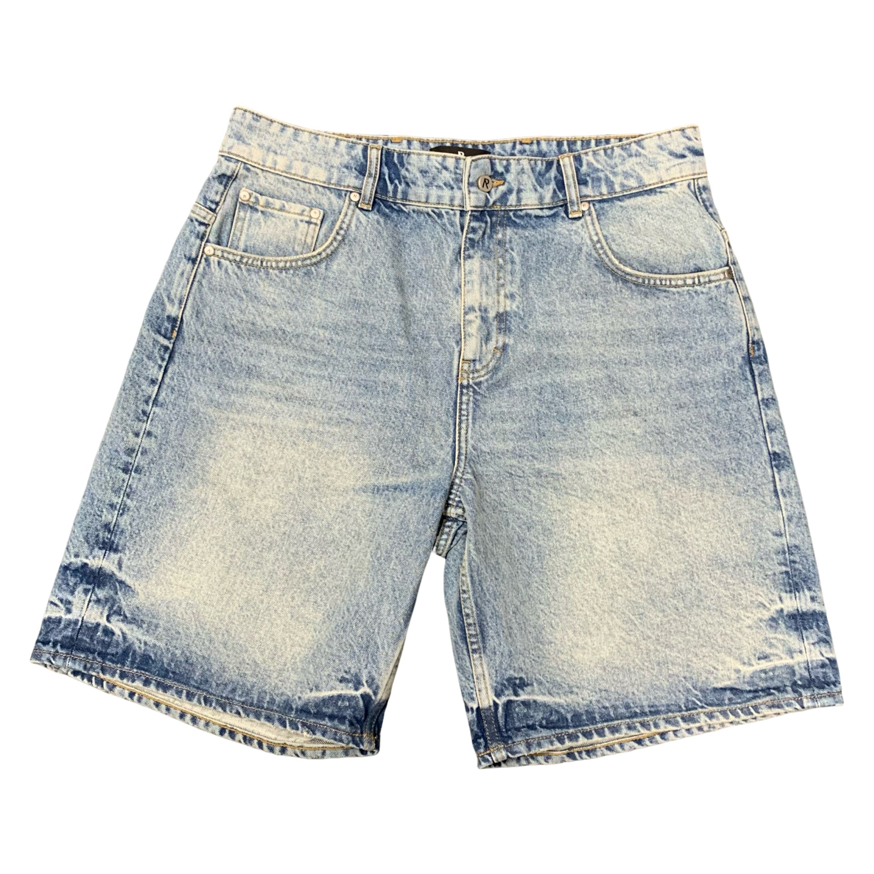 Represent Shorts 34W Heaton Denim Light Blue Jeans Jorts