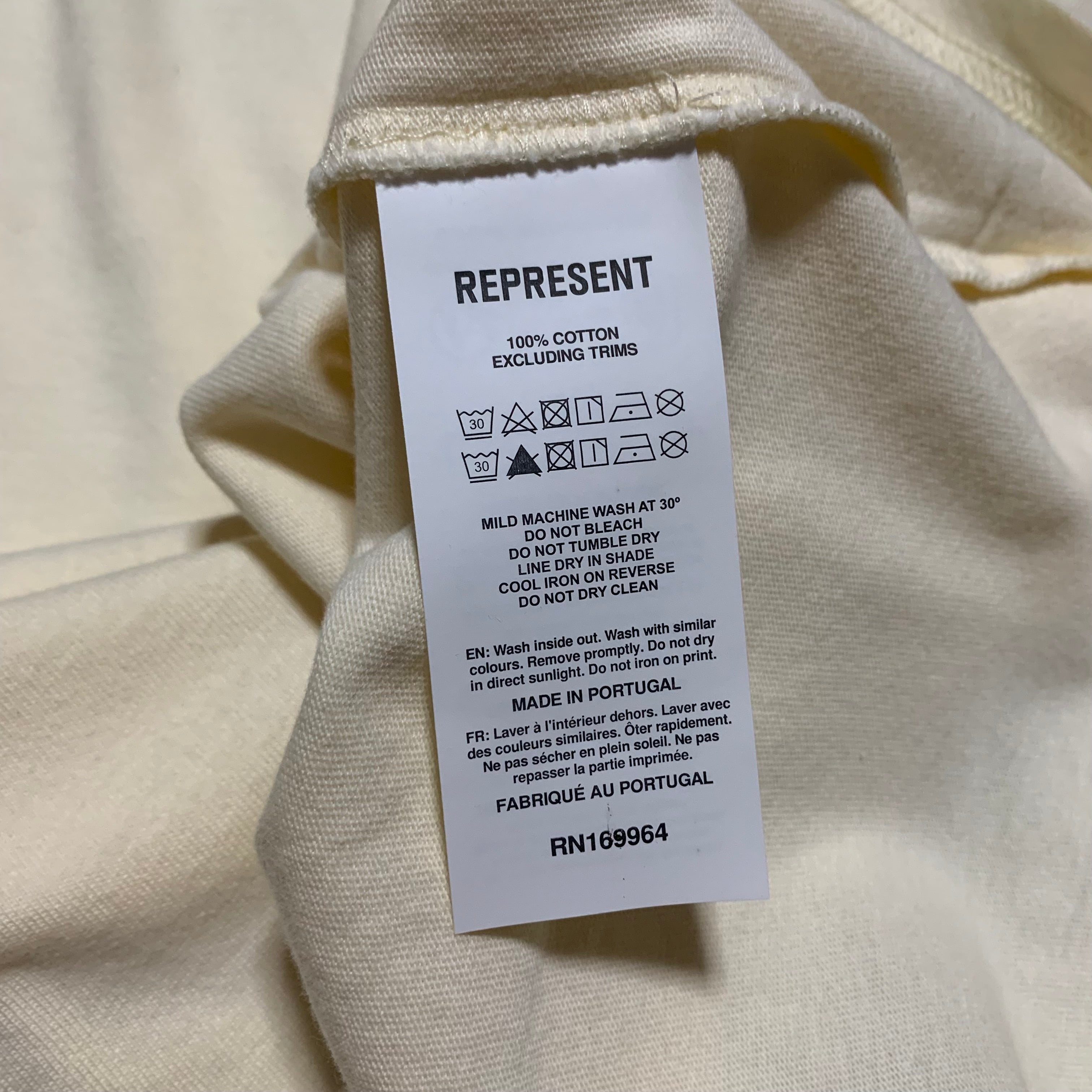 Represent Medium Patron Of The Club Buttercream Powder Blue Tee