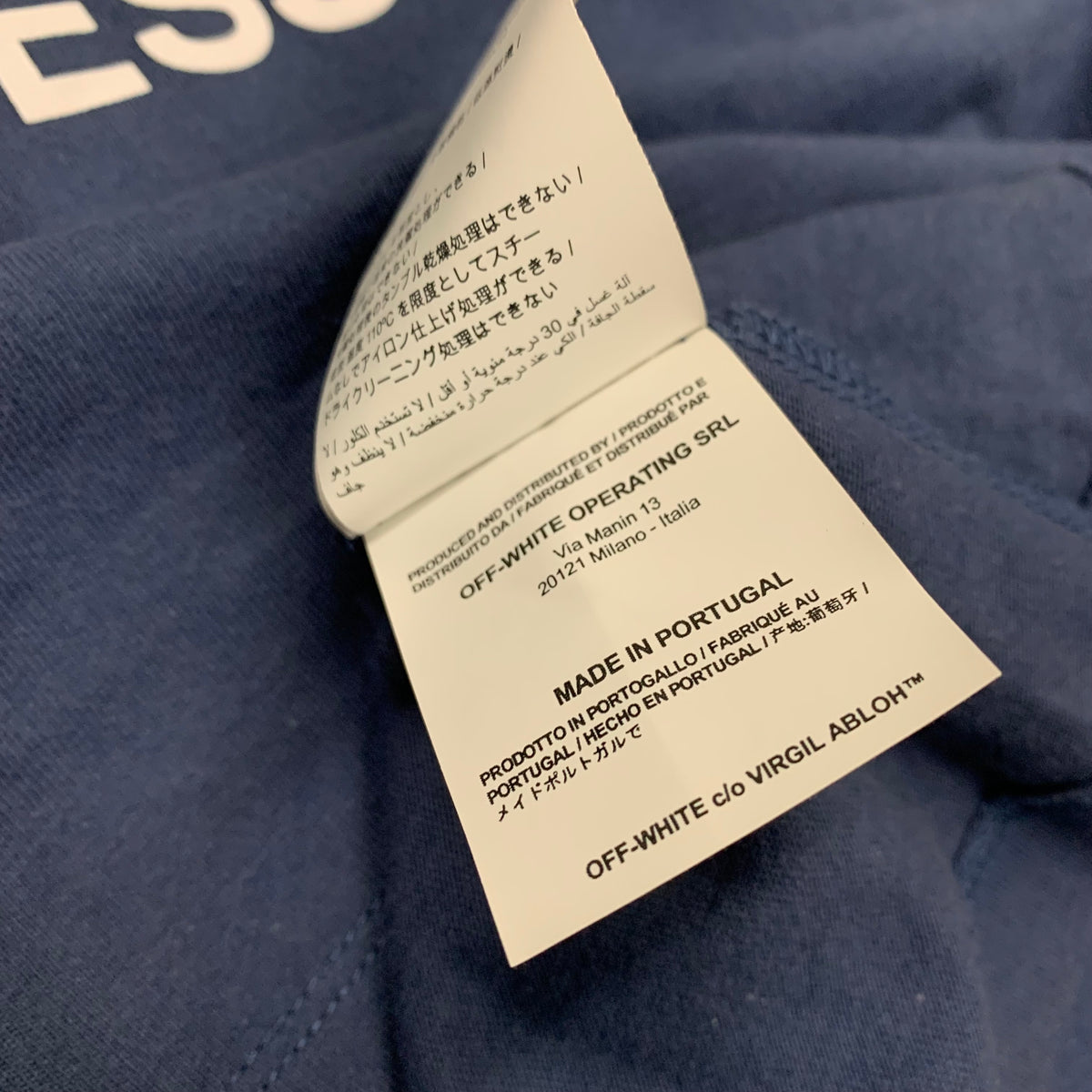 Off White Medium Tee Impressionism 1863 Blue T-Shirt Virgil Abloh