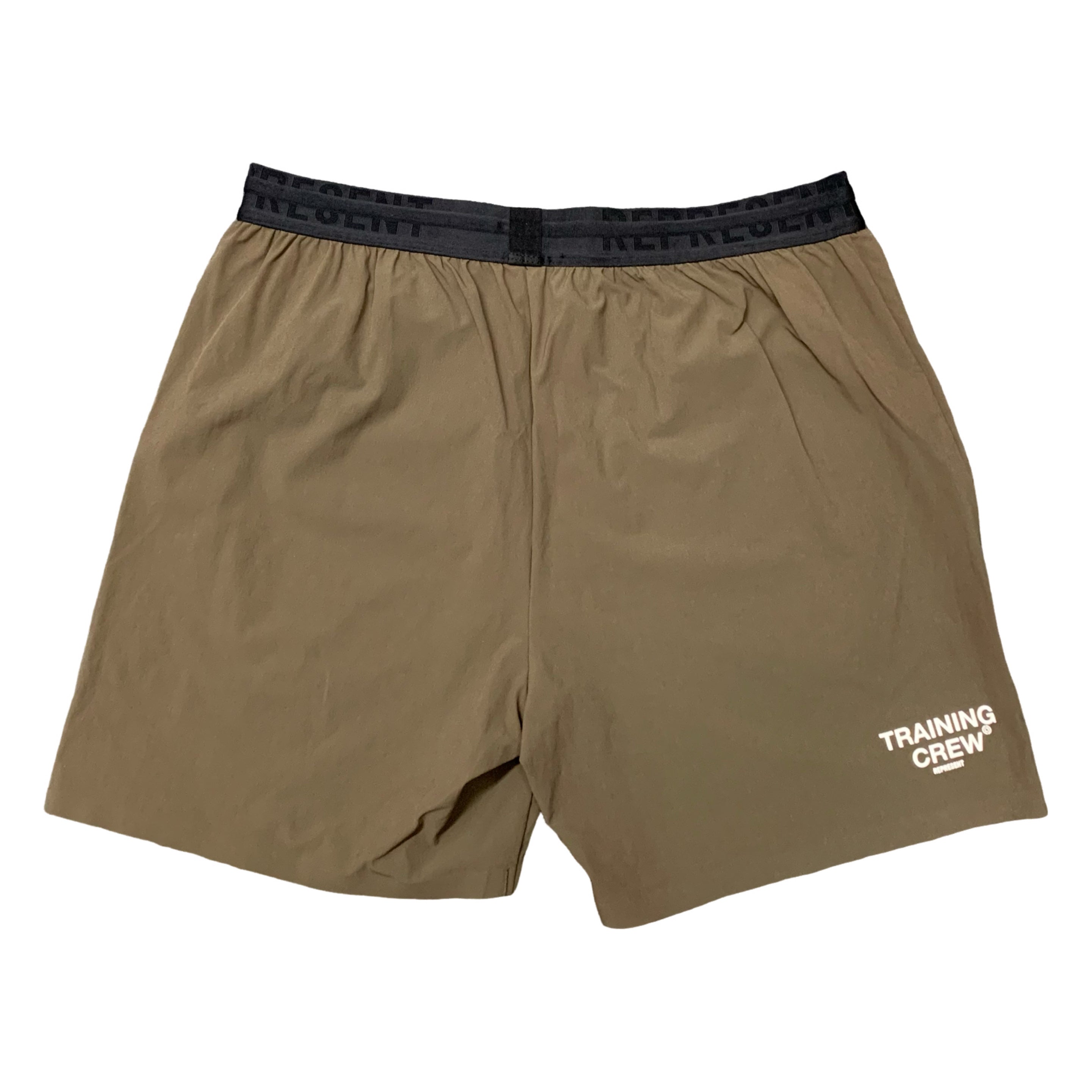 Represent Medium Shorts Fused Brown Gym Bottoms