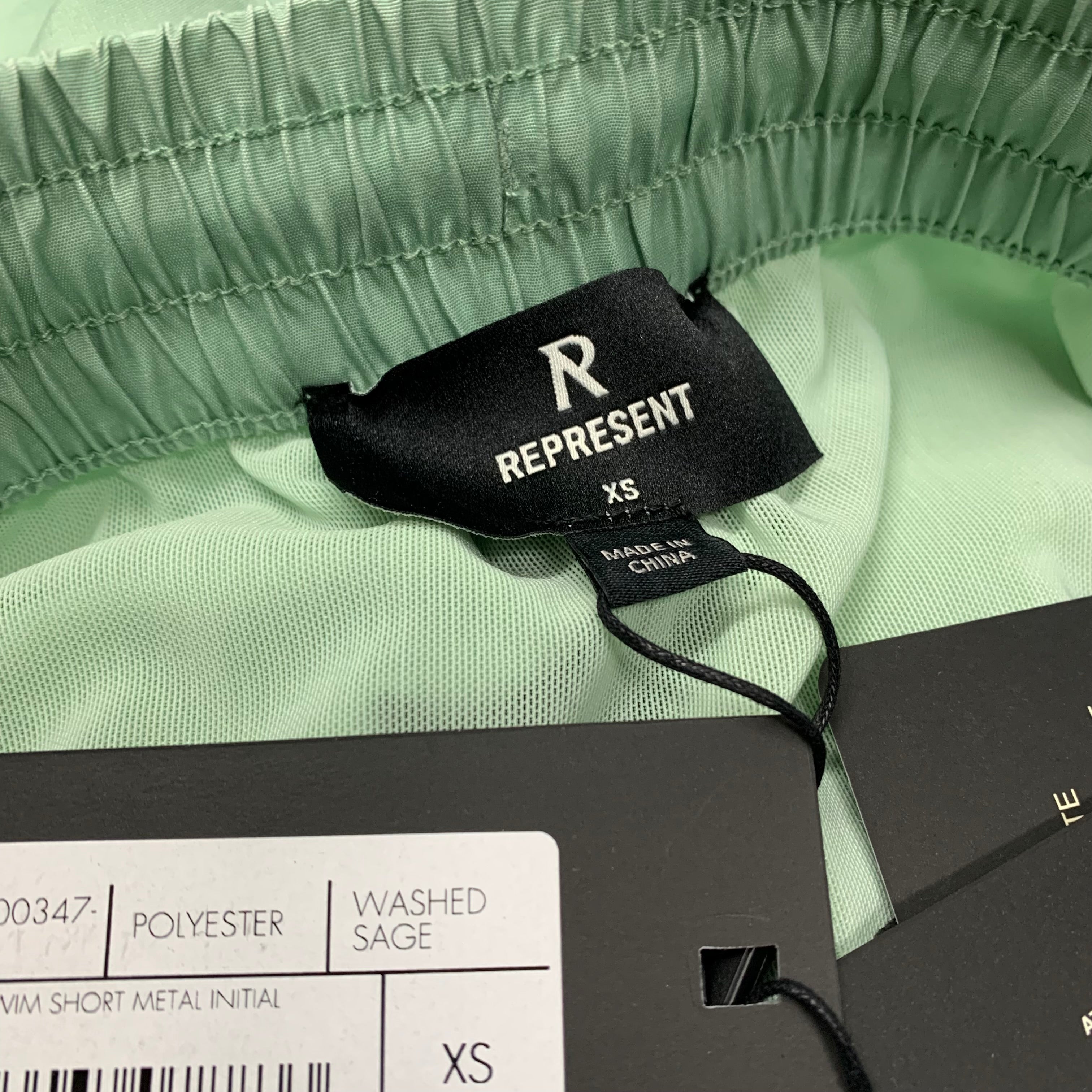 Represent XS Swim Shorts Mint Green Initial Bottoms
