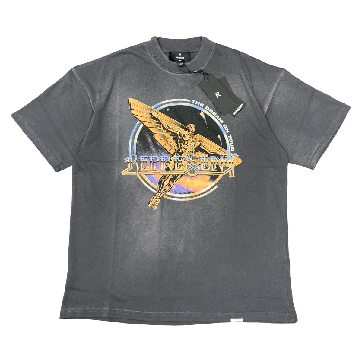 Represent XXS Tee Golden Tour Sun Fade Grey T-Shirt