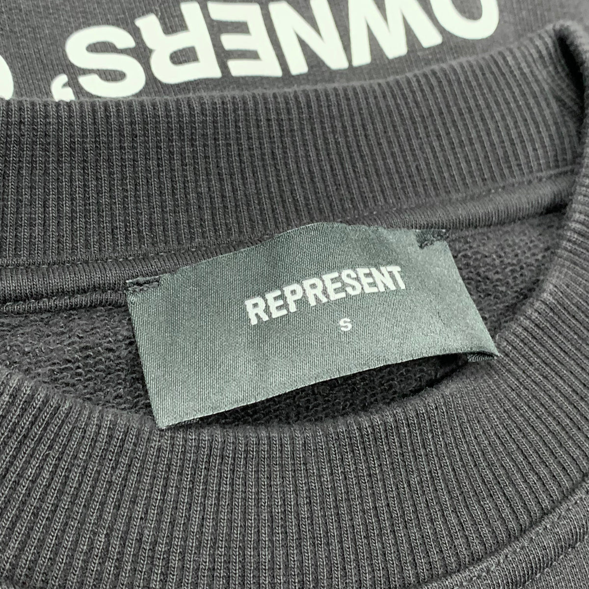 Represent Small Sweatshirt Owners Club Black Crewneck