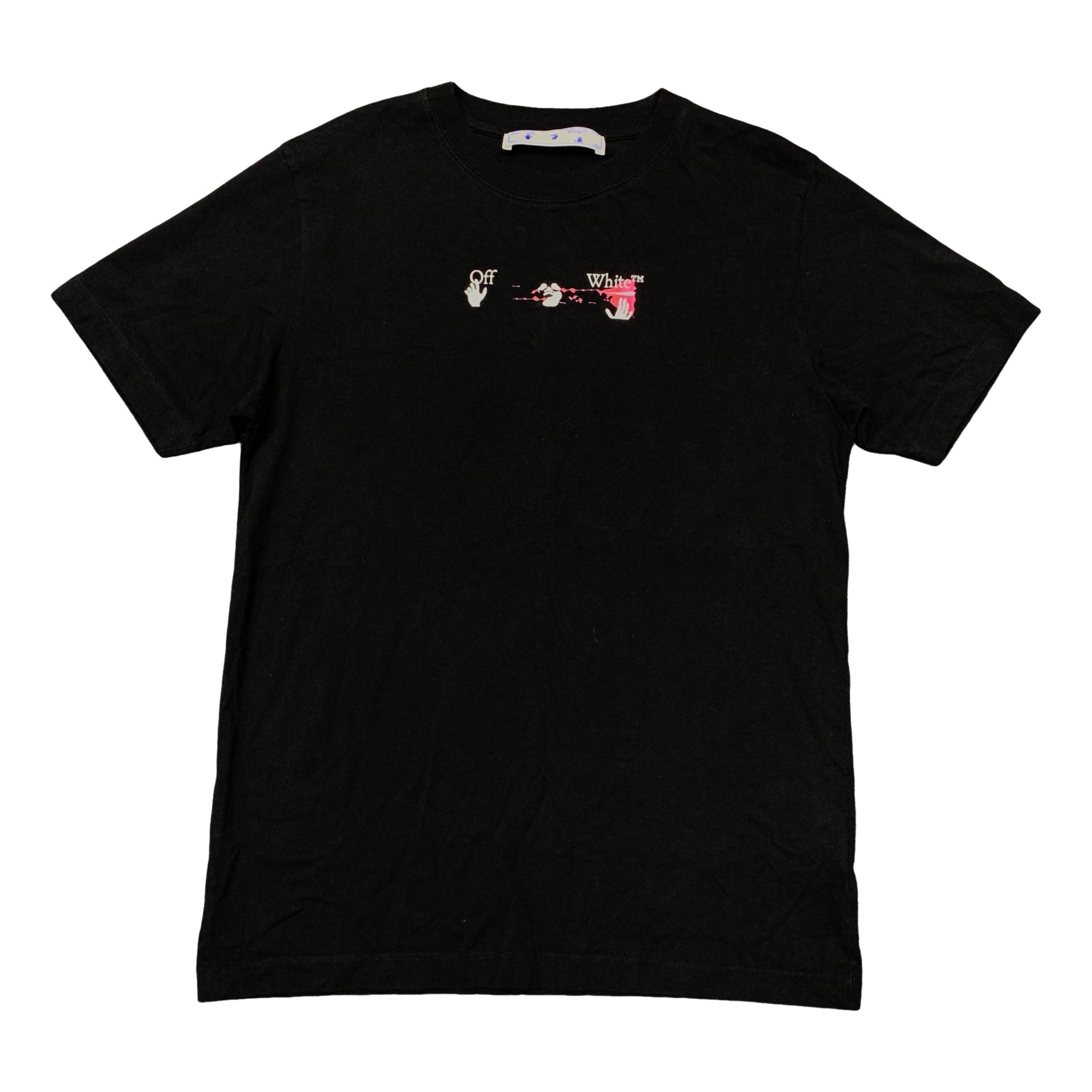 Off White Medium Tee Acrylic Arrows Black T-Shirt Virgil Abloh