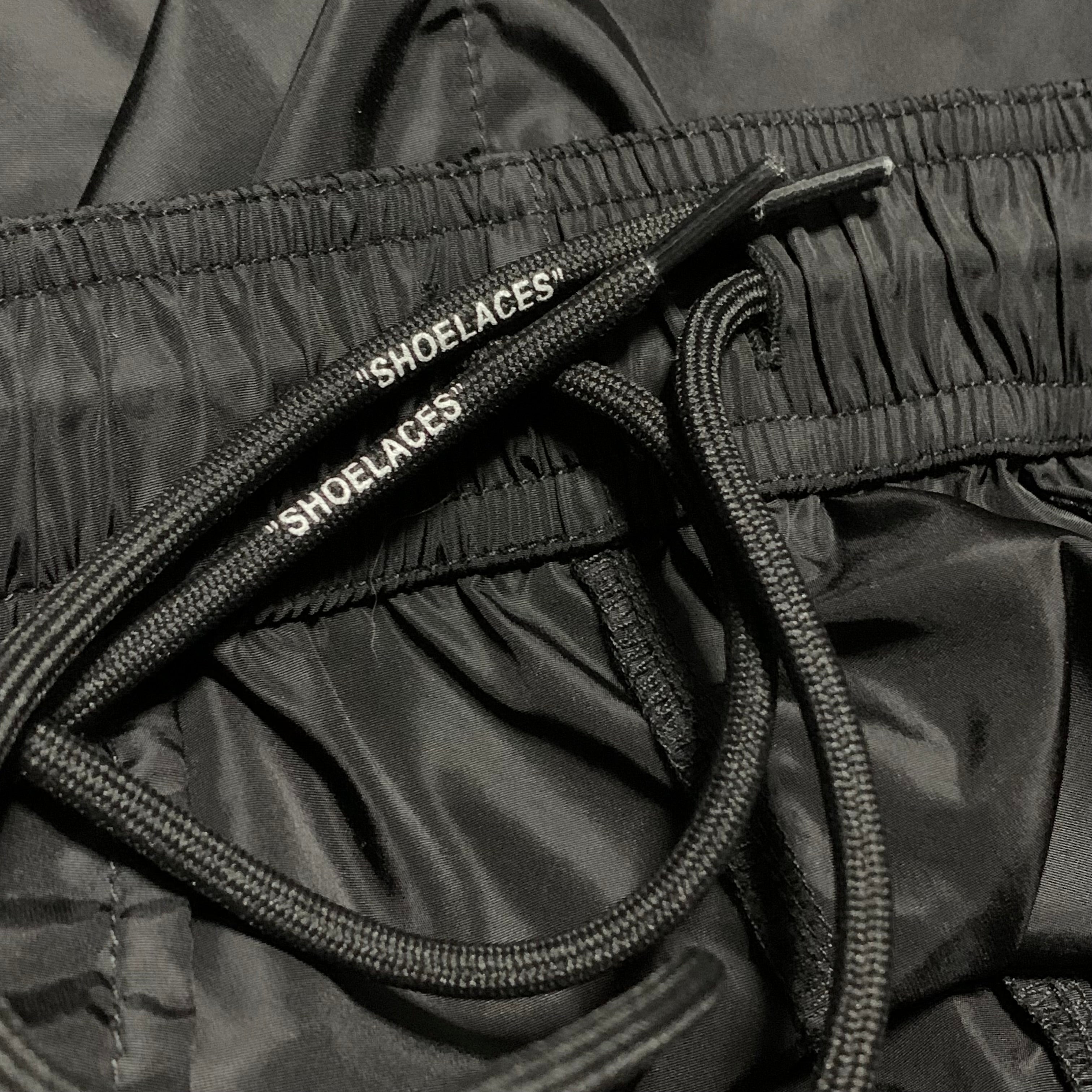 Off White Medium Track Pants Tape Black Nylon Black Bottoms Virgil Abloh