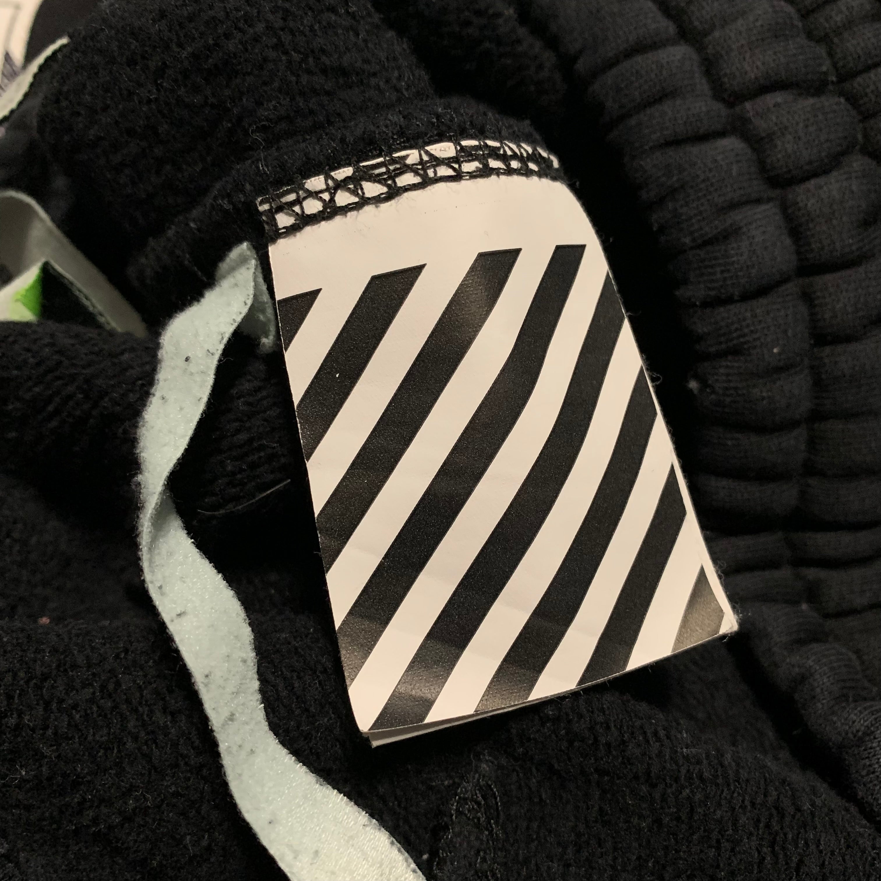 Off White Medium Shorts Airport Diag Black Joggers Bottoms Virgil Abloh