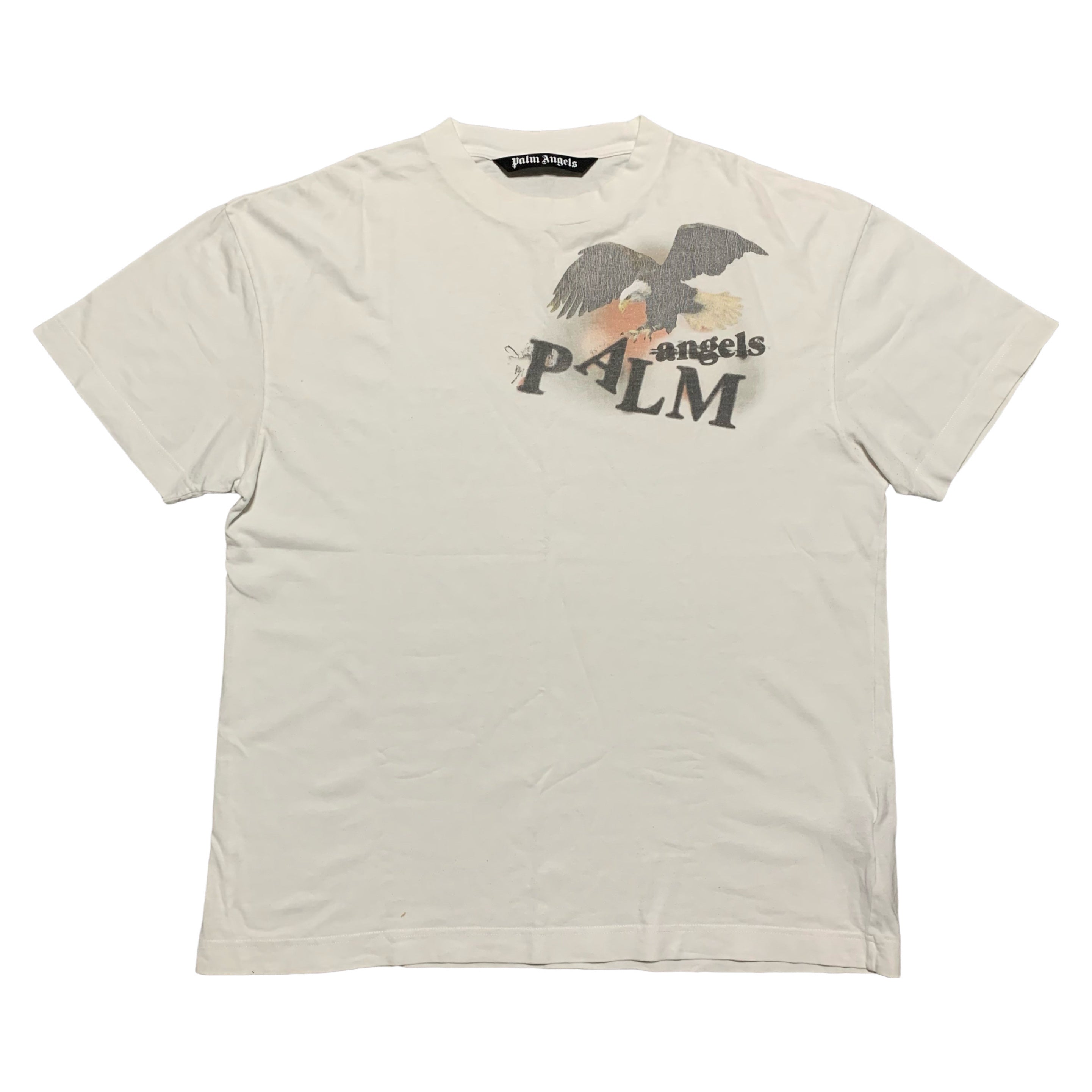 Palm Angels XXL Eagle Print White Tee