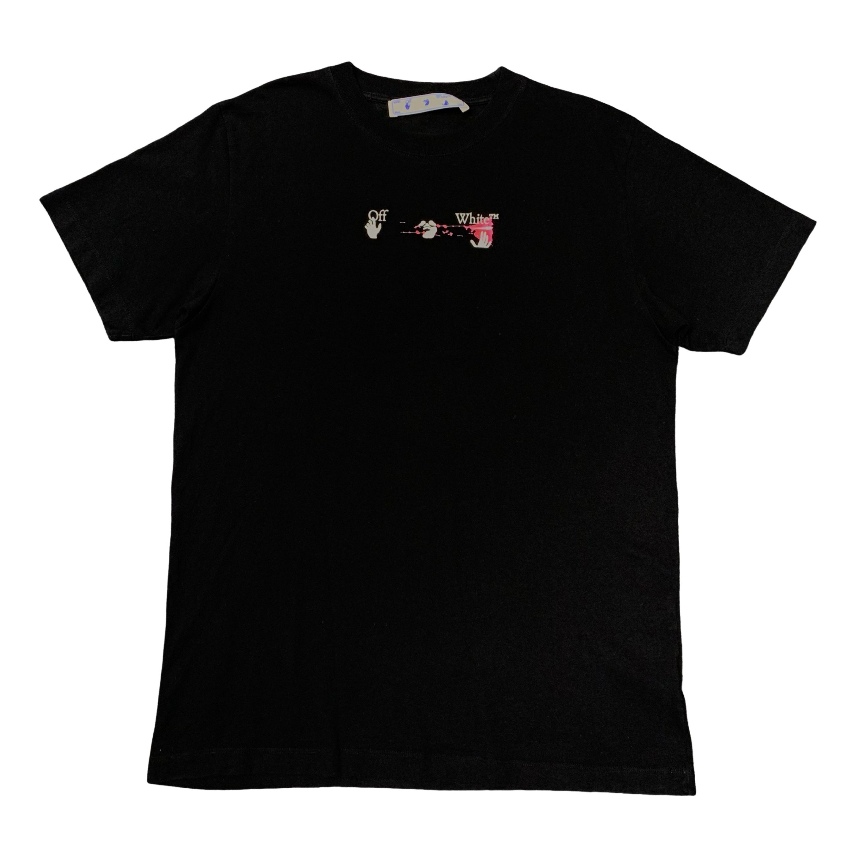 Off White Large Tee Acrylic Arrows Black T-Shirt Virgil Abloh