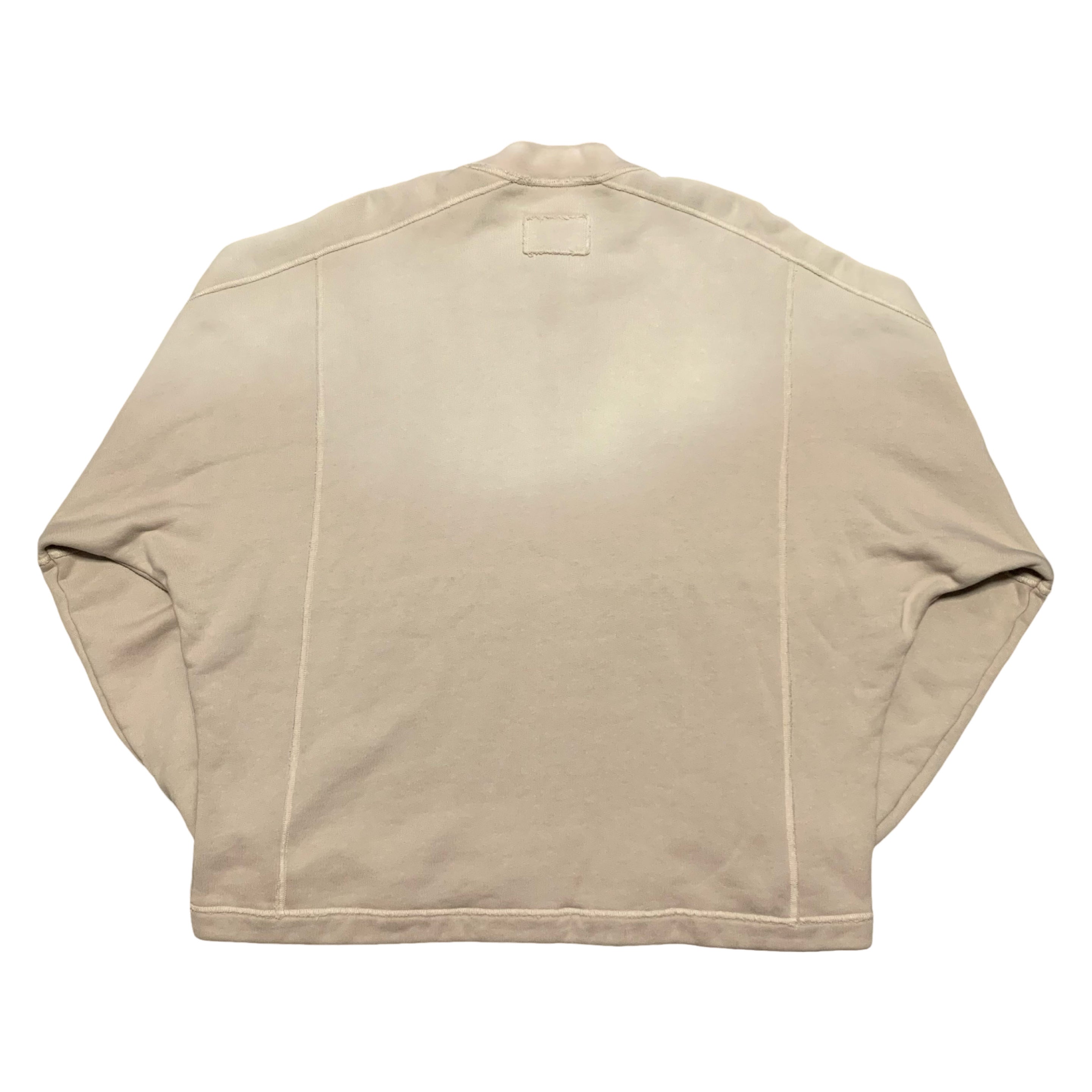 Represent Small Stepped Hem Sweatshirt Sun Fade Oat Heavyweight Crewneck