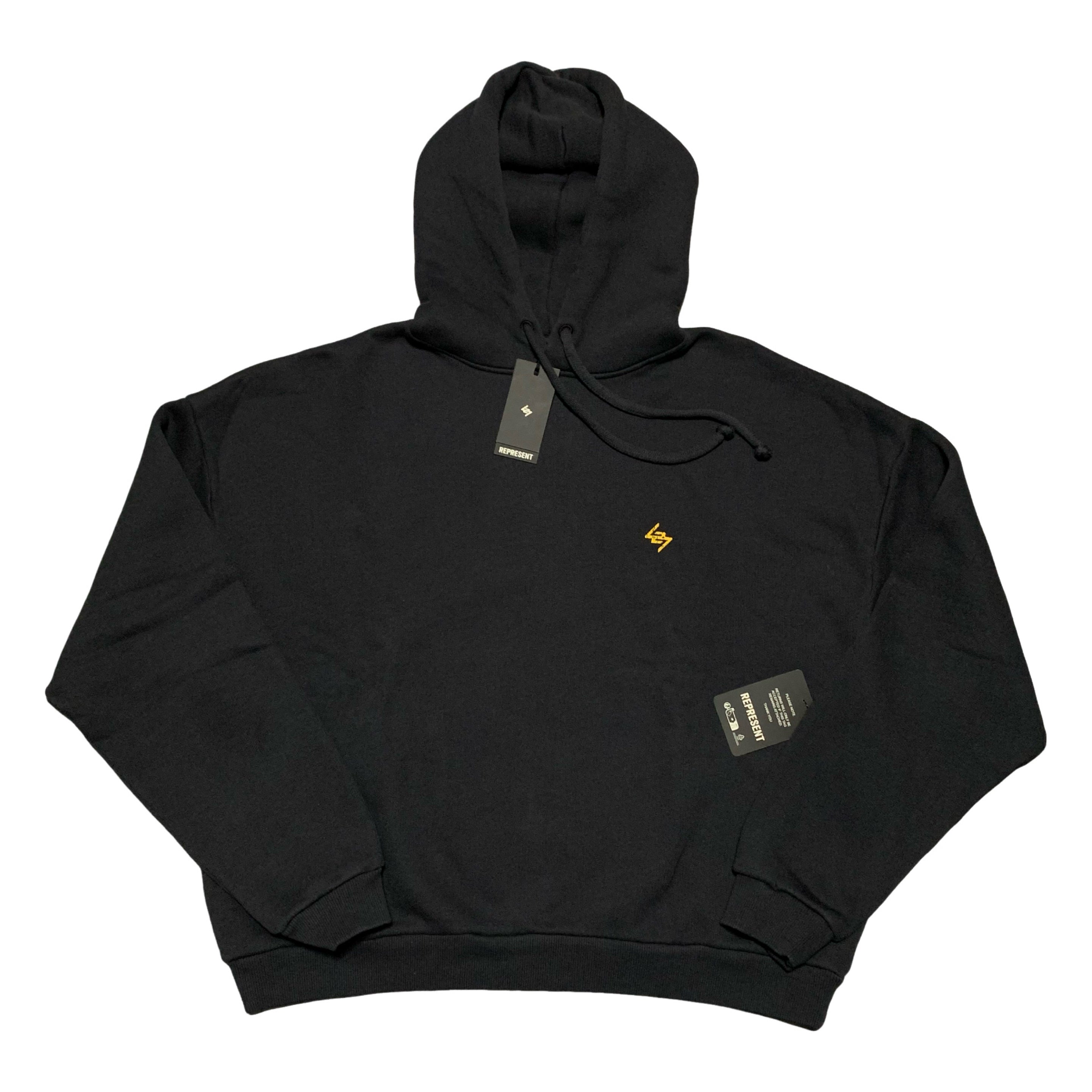 Represent Medium 247 On His Shoulders Off Black Oversized Hoodie