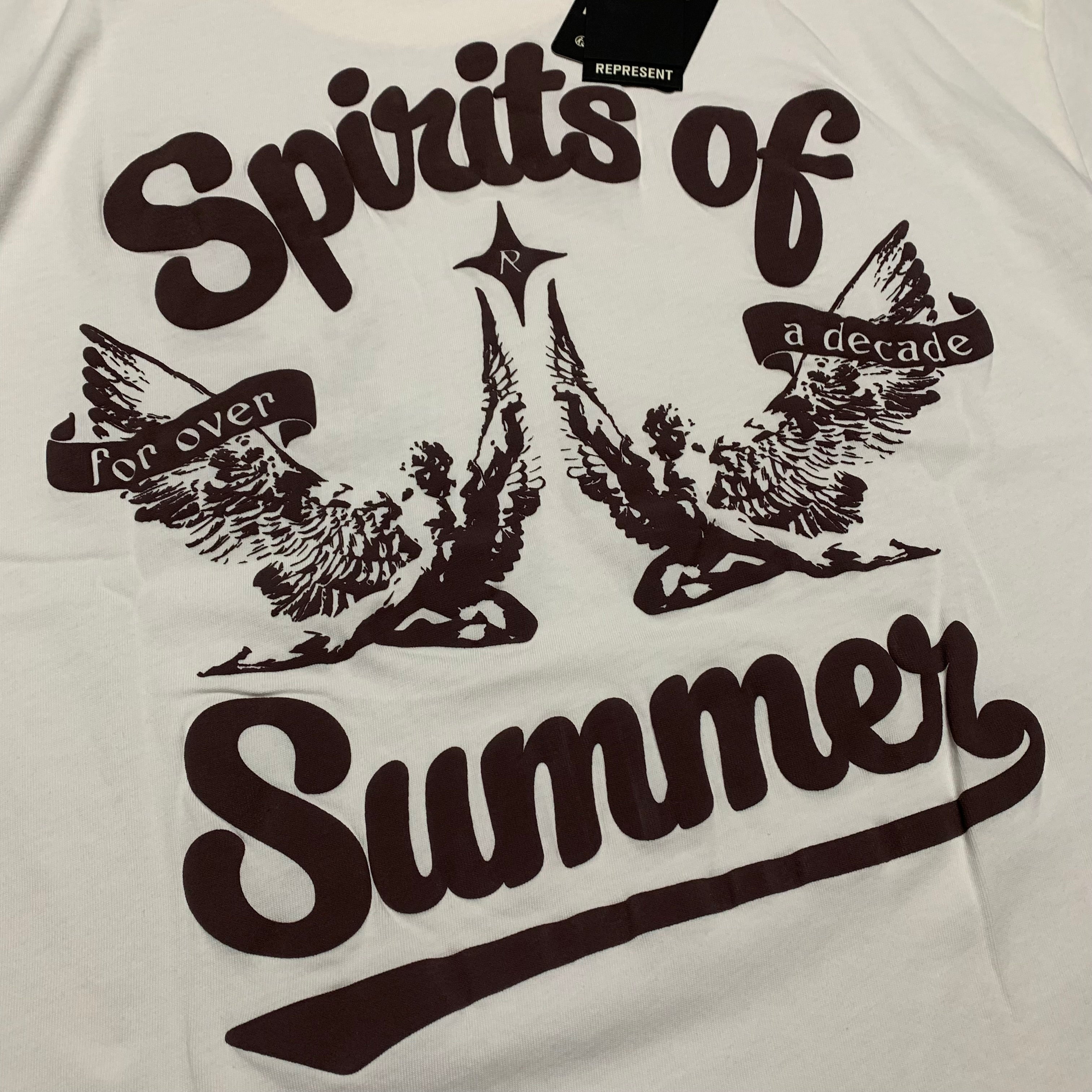 Represent Medium Spirits Of Summer Flat White Tee