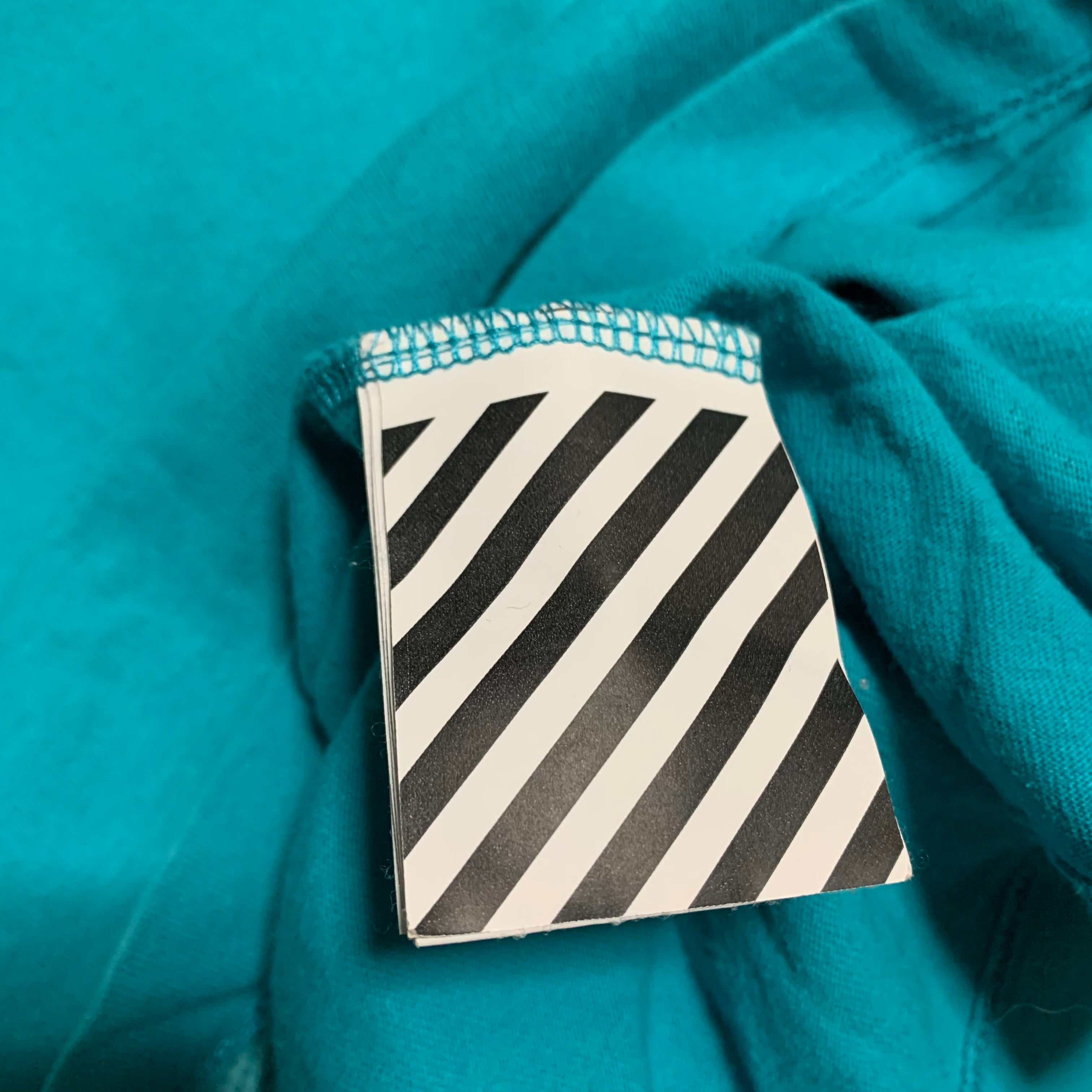 Off White Small Dripping Arrows Blue Tee Virgil Abloh