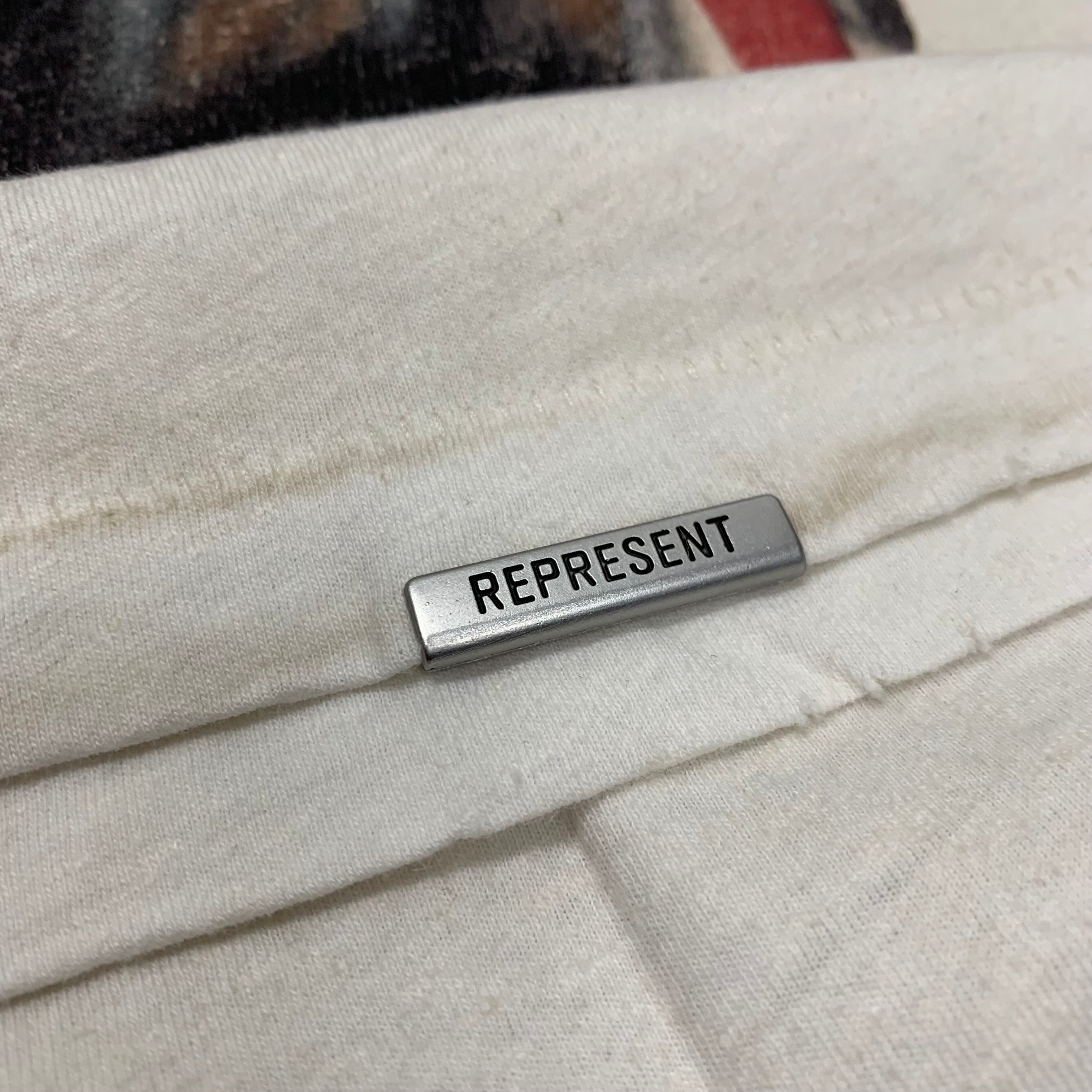 Represent Medium Tee Dream On Tour Washed Ecru White T-Shirt