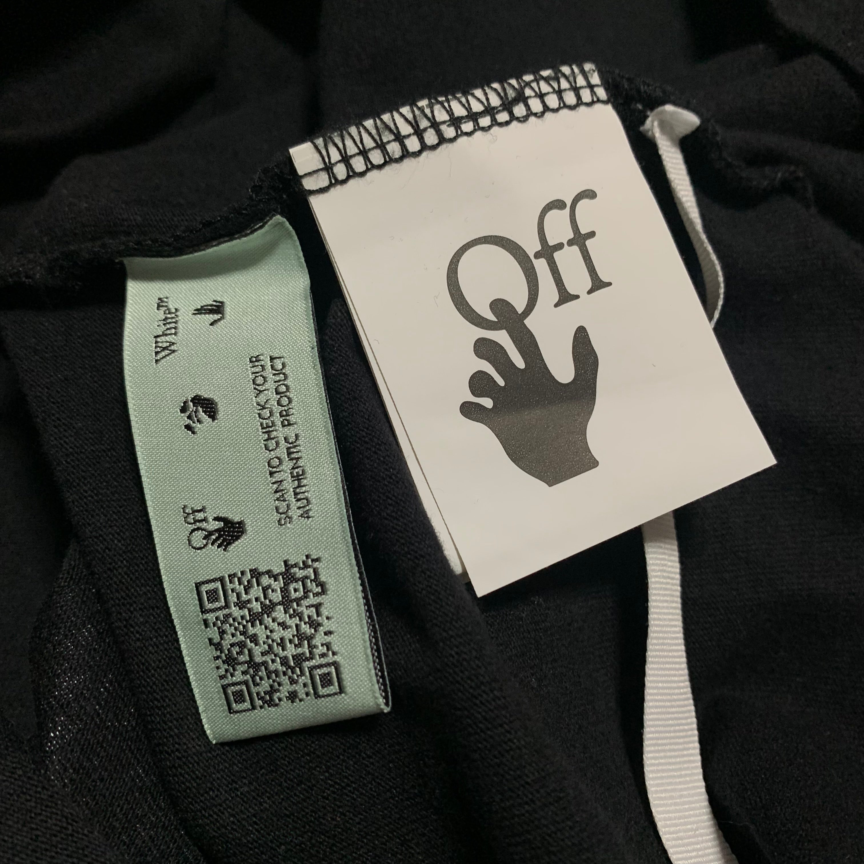 Off White Medium Pascal Arrows Black Tee Virgil Abloh Skeleton