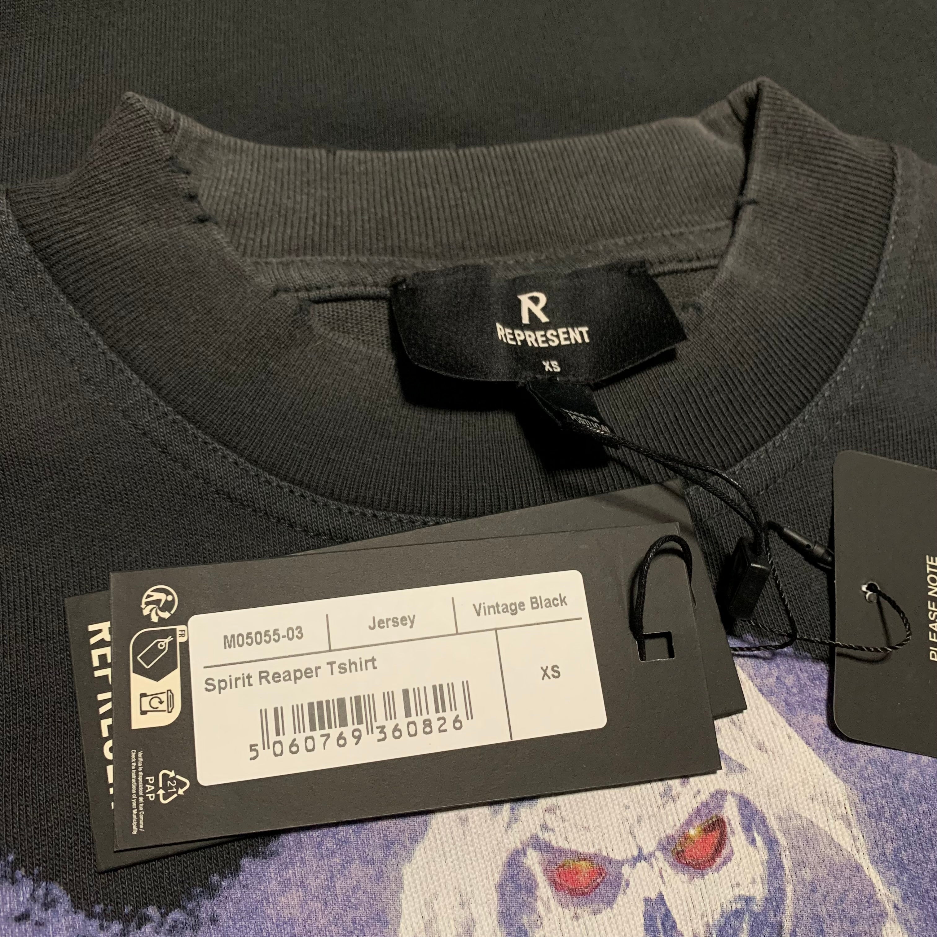 Represent XS Spirit Reaper Vintage Black Tee 'Reign In Pain'