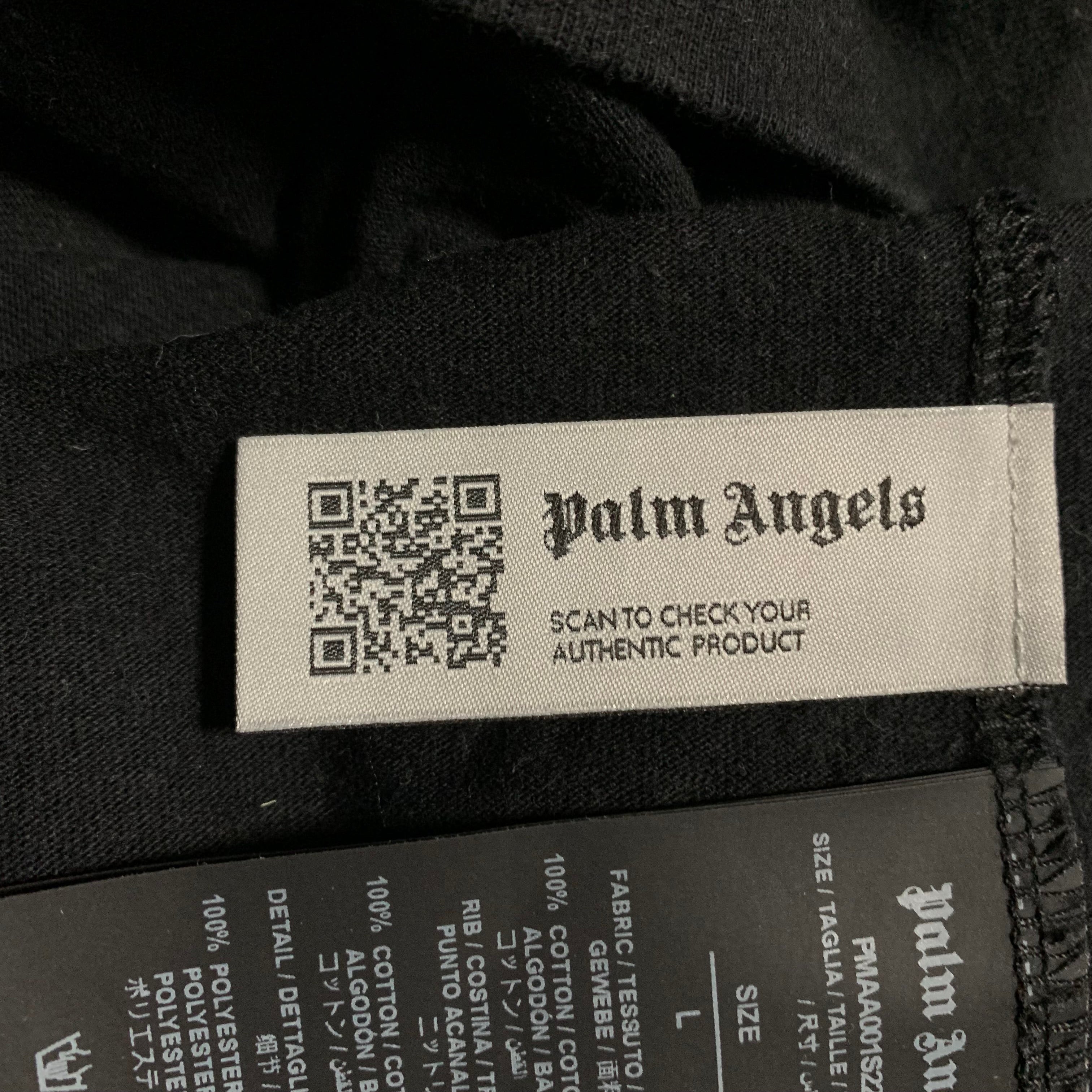 Palm Angels Large Parrot Logo Black Tee
