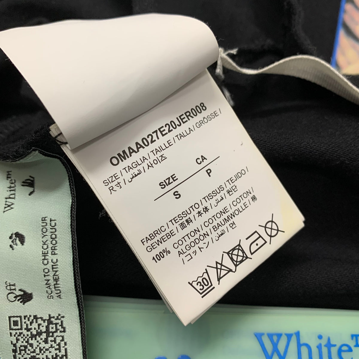 Off White Small Tee Caravaggio Arrows Black T-Shirt Virgil Abloh