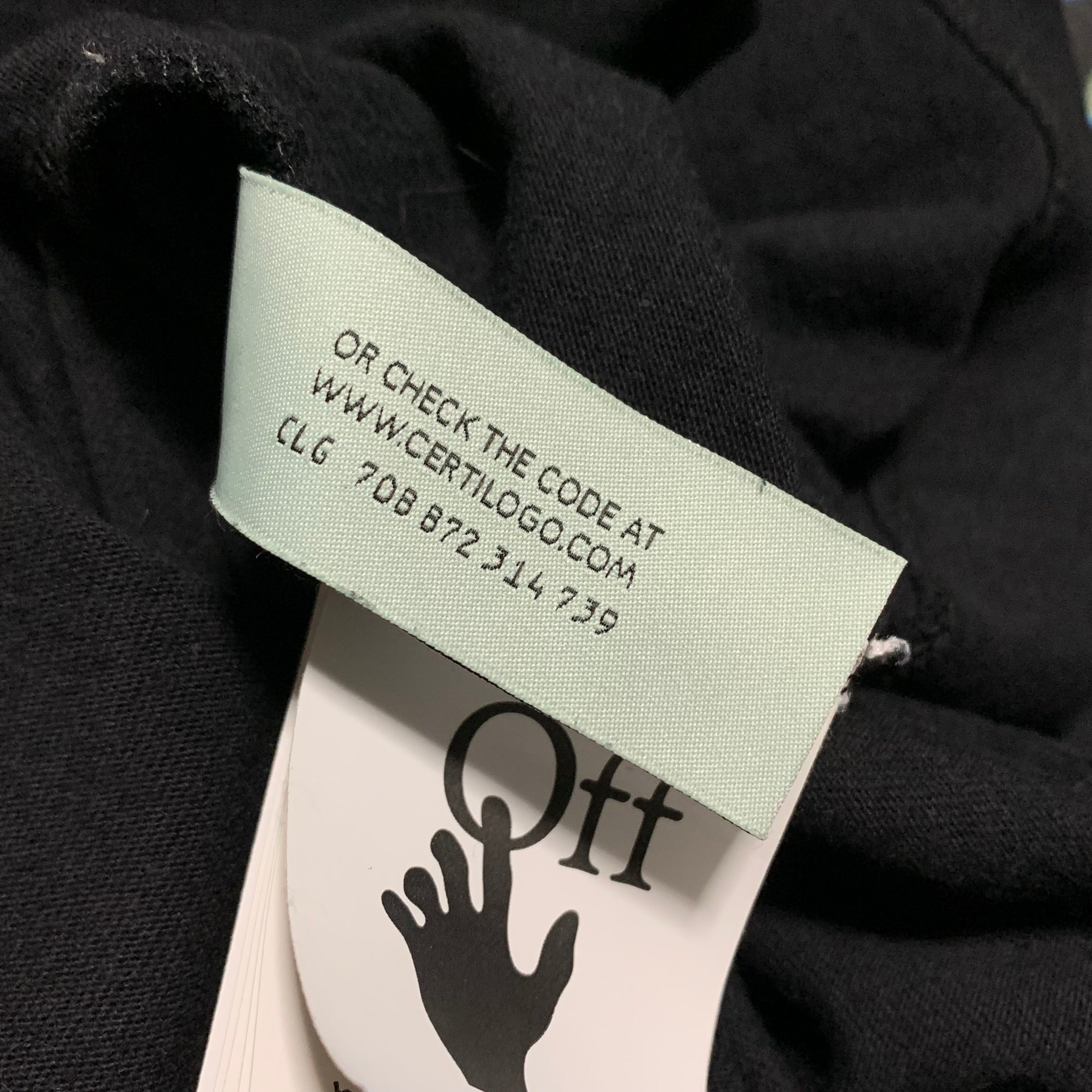 Off White Large Caravaggio Arrows Black Tee Virgil Abloh