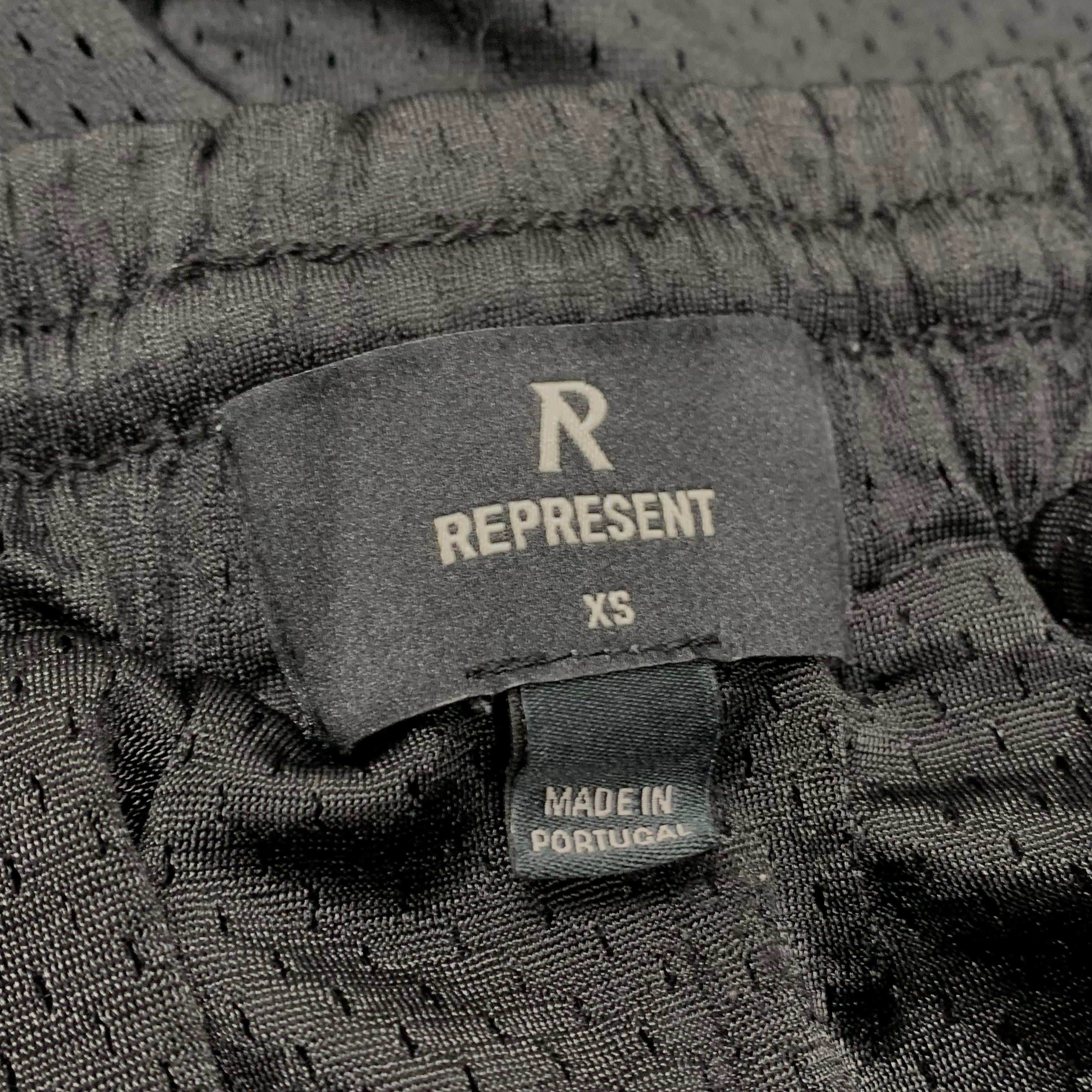 Represent XS Shorts Owners Club Black Mesh Zip Bottoms