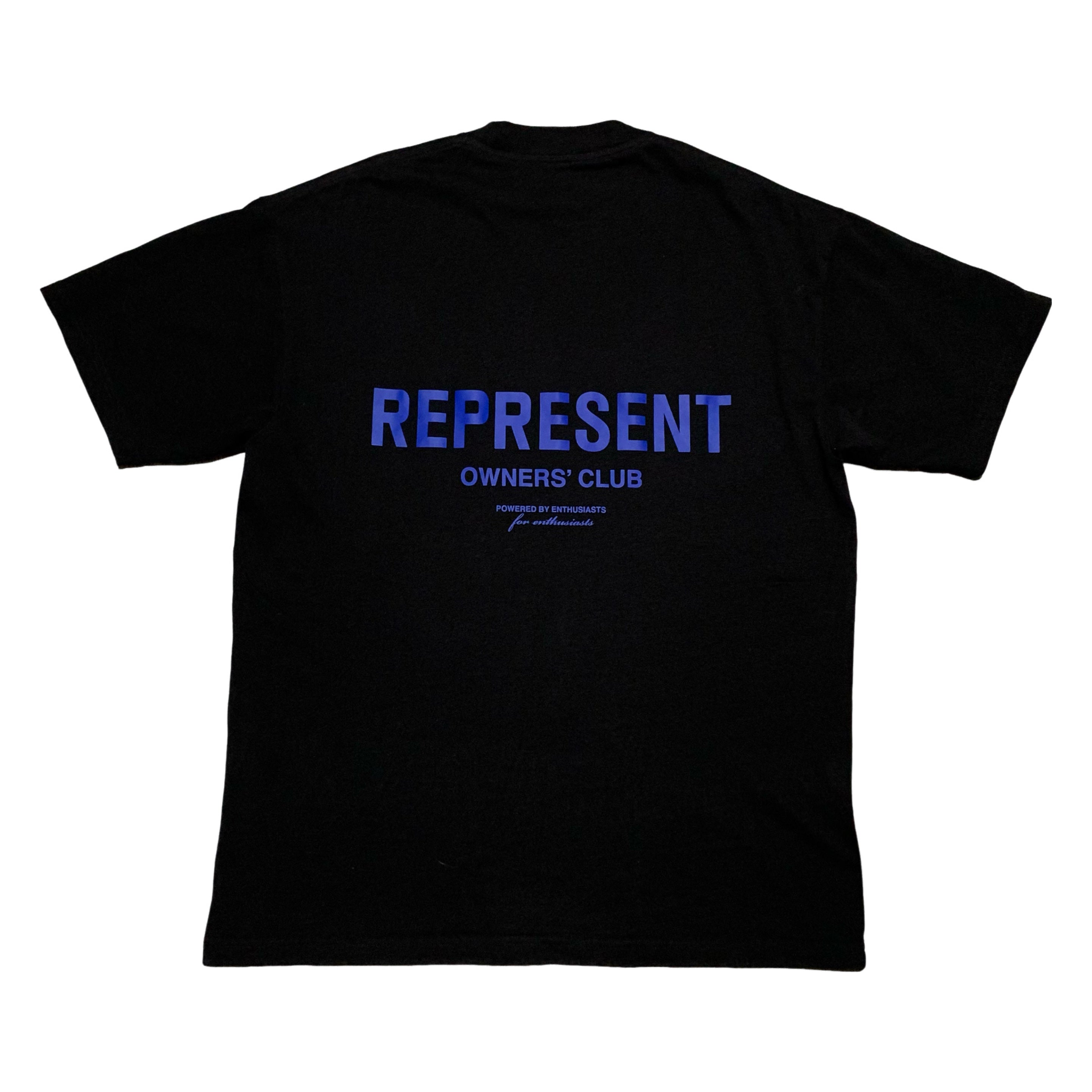 Represent XS Owners Club Jet Black Tee Blue Graphic