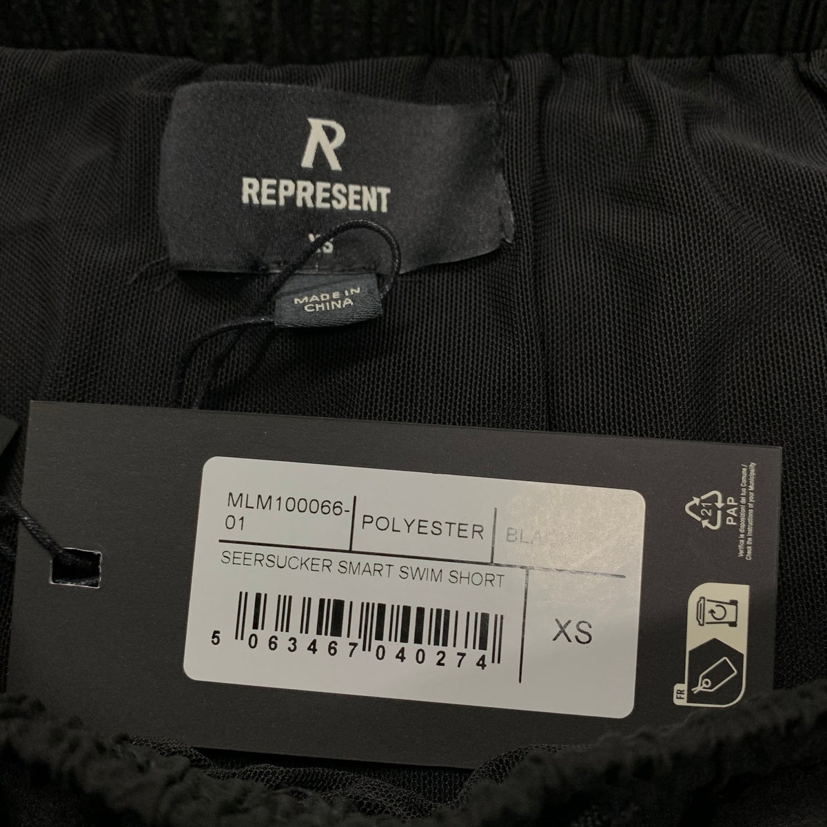 Represent XS Swim Shorts Smart Black Swim Shorts
