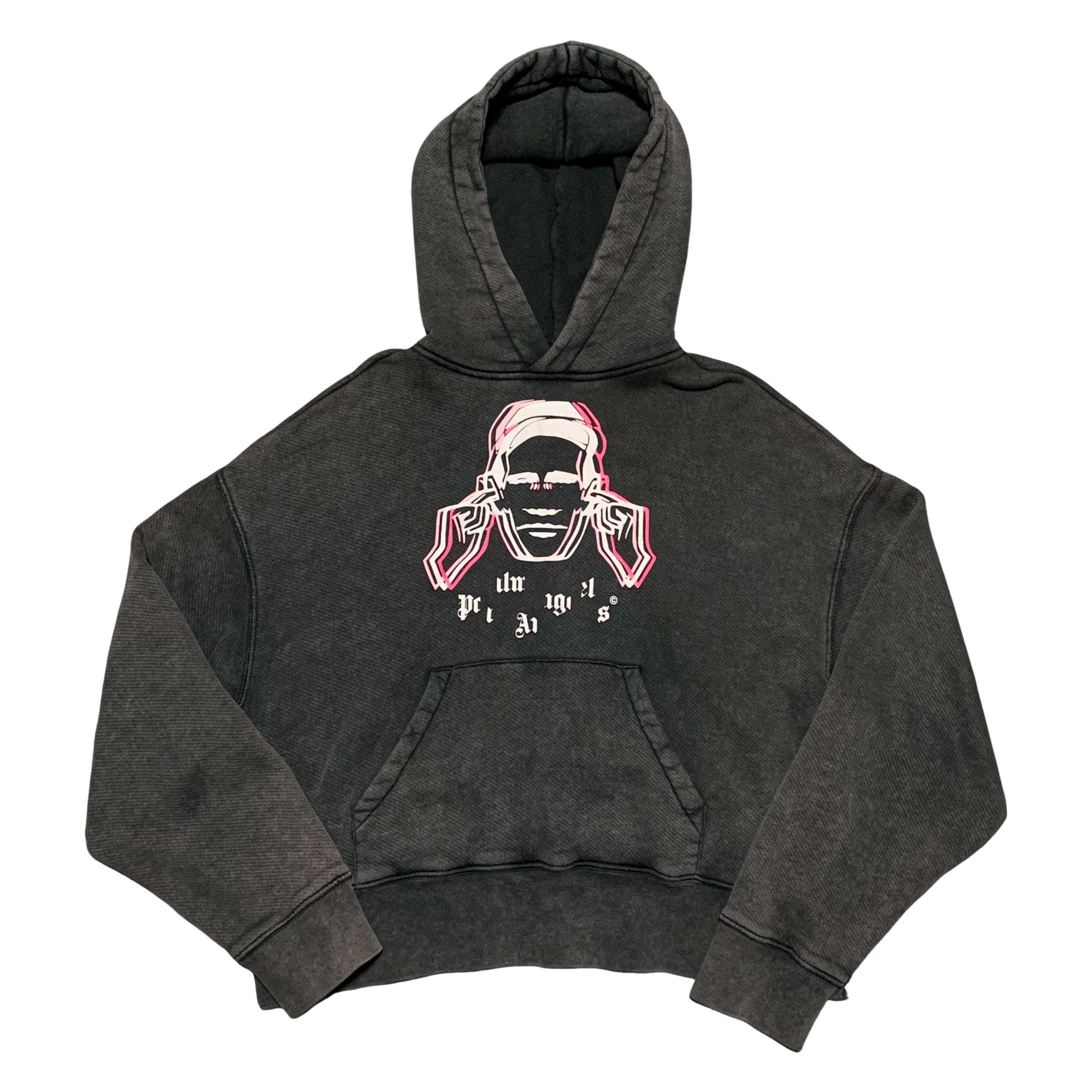 Palm Angels Medium Factory Records Faded Music Grey Hoodie