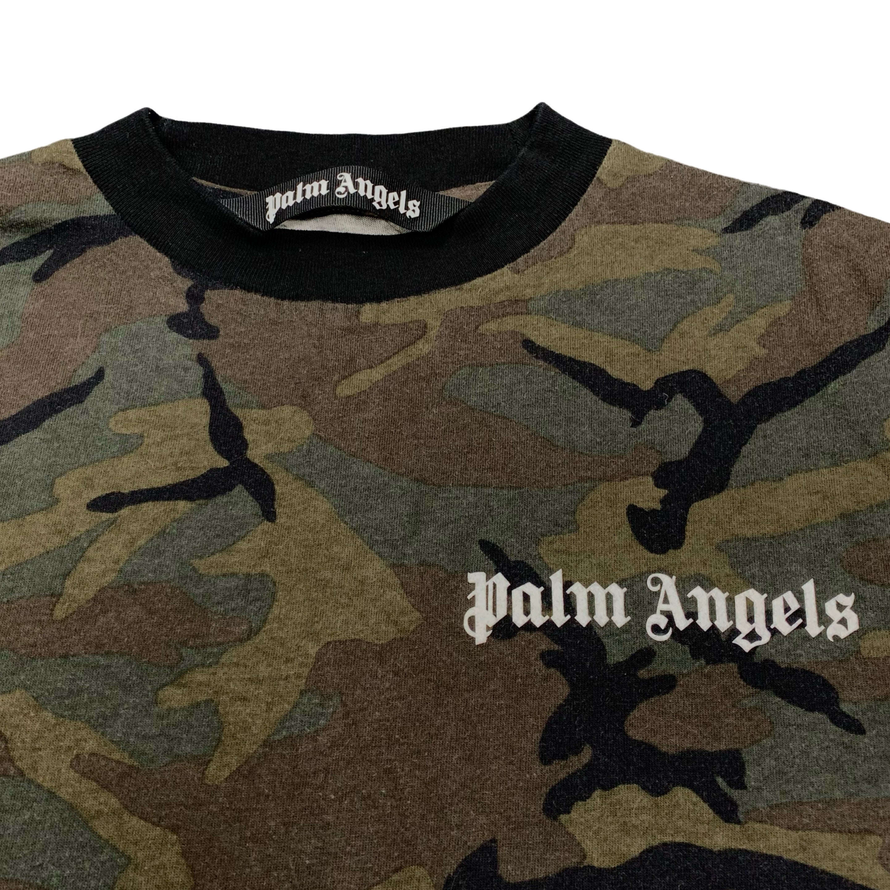 Palm Angels Small Tee Camo Green Classic T-Shirt