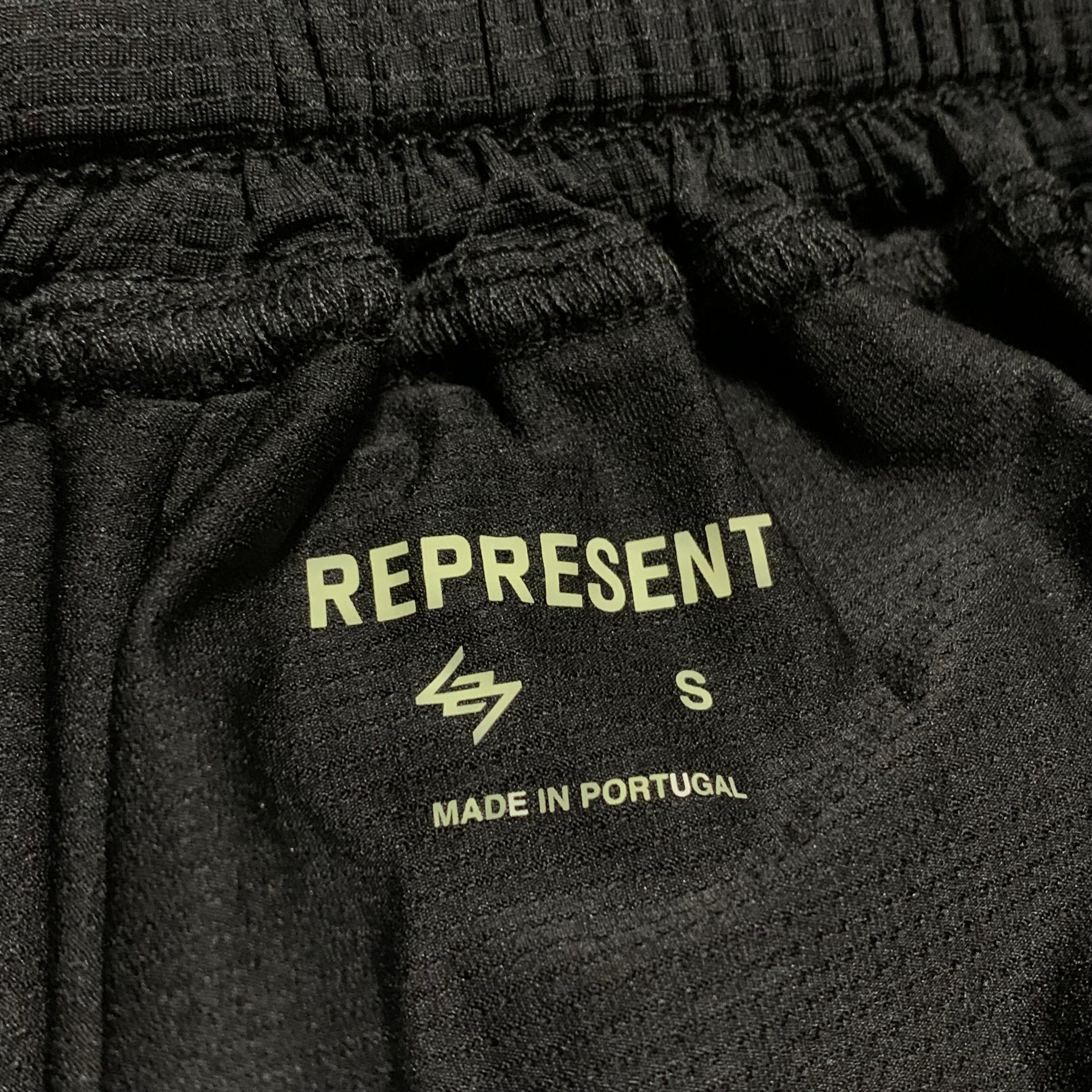 Represent Small Shorts Black Mesh Bottoms