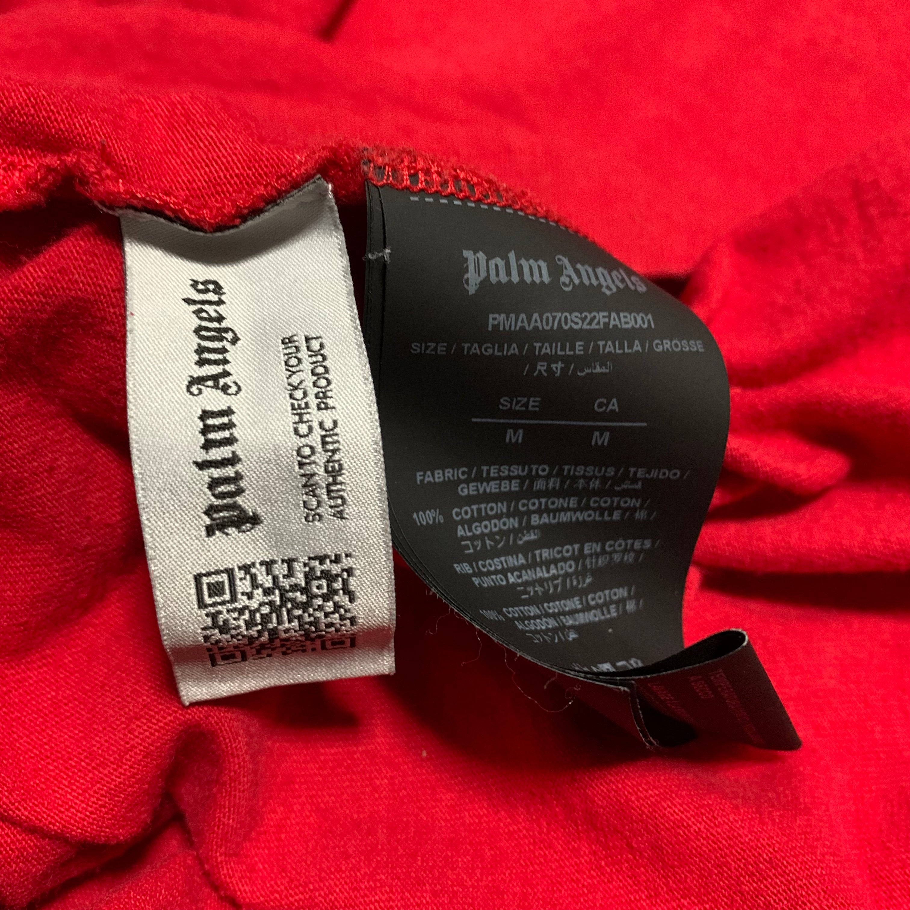 Palm Angels Medium Classic Logo Red Tee
