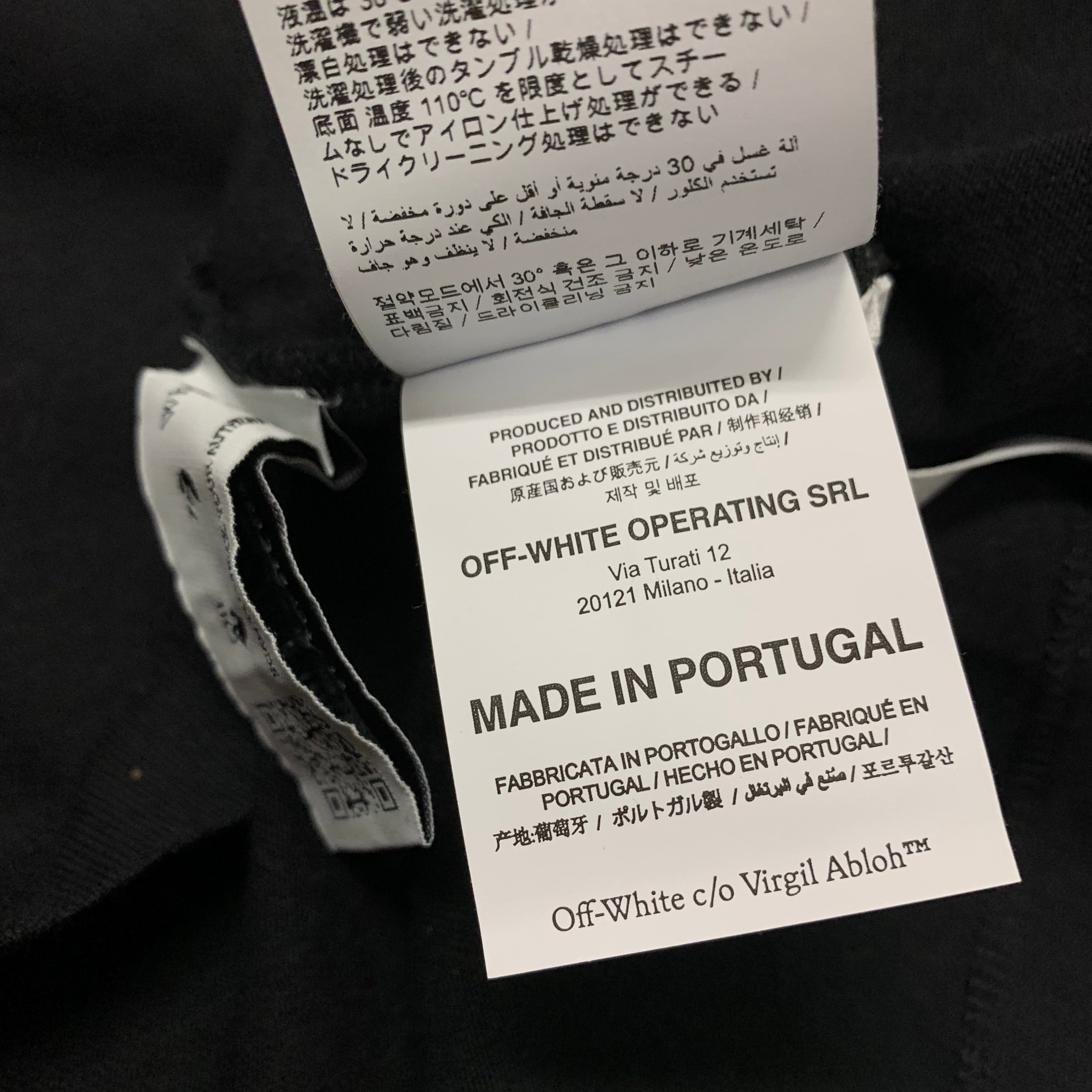 Off White Small Tee Marker Arrows Black T-Shirt Virgil Abloh