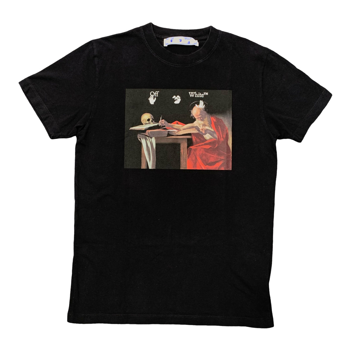 Off White Small Tee Caravaggio Arrows Black T-Shirt Virgil Abloh