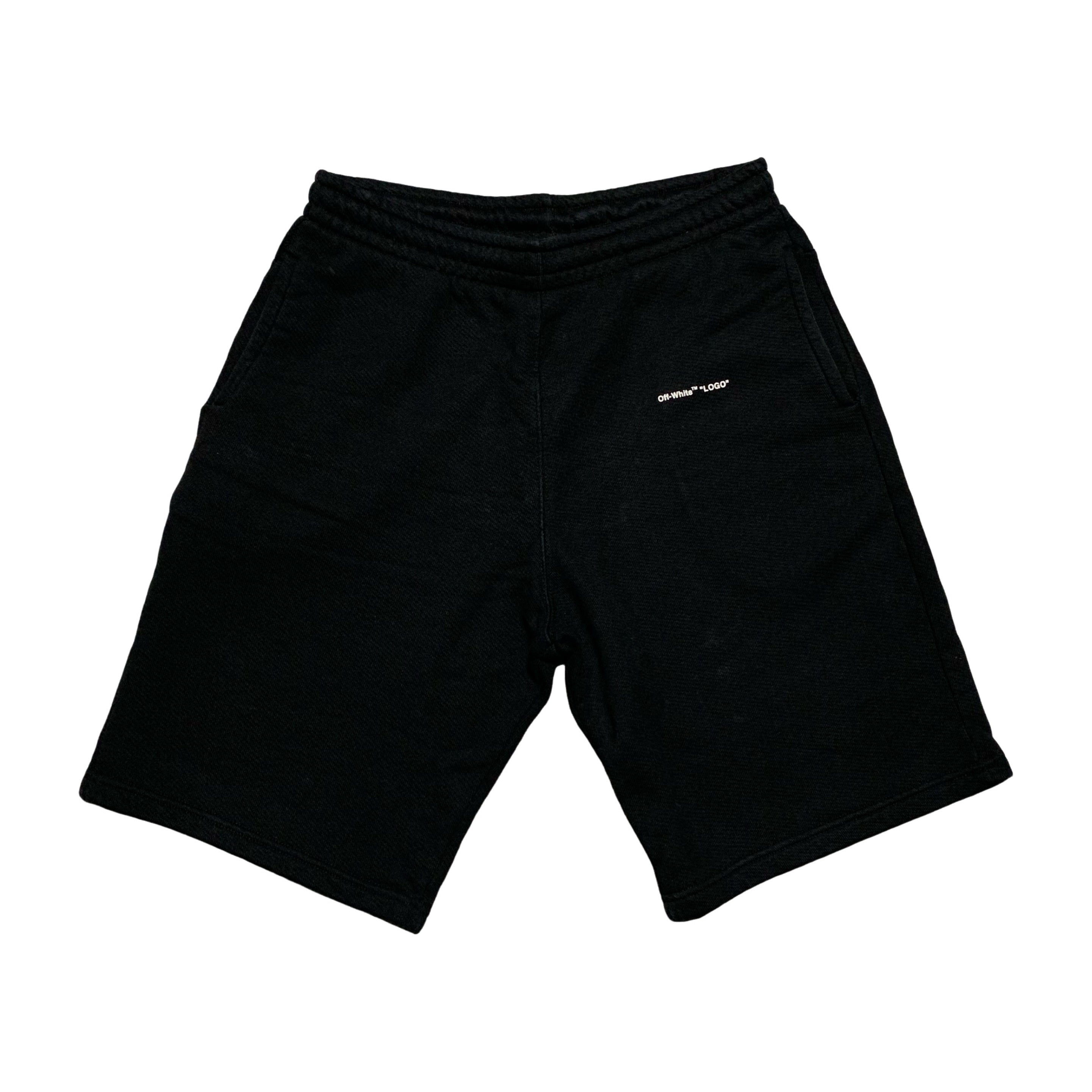 Off White Large Shorts Logo Black Shorts Bottoms Virgil Abloh