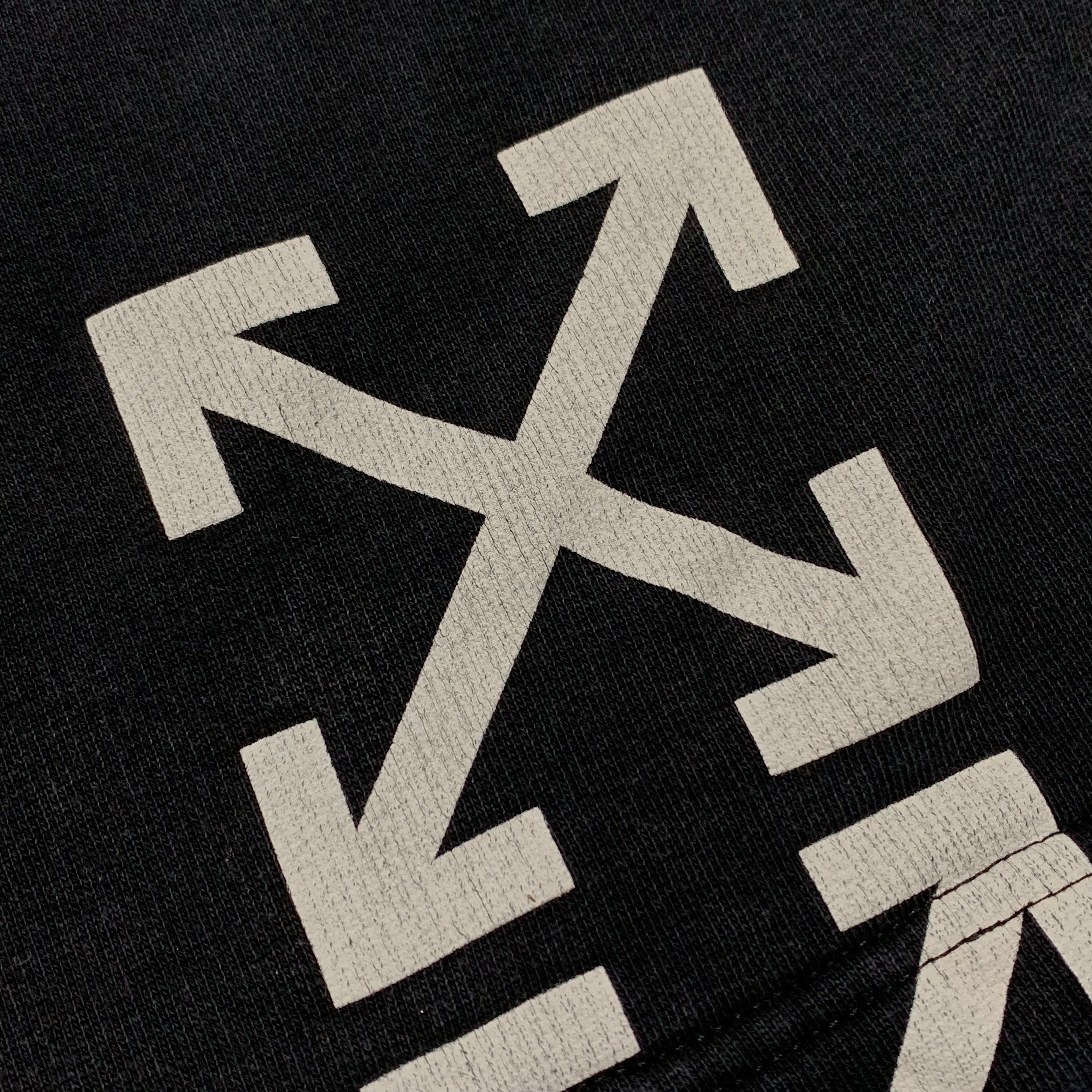 Off White Large Shorts Waterfall Arrows Black Bottoms Virgil Abloh