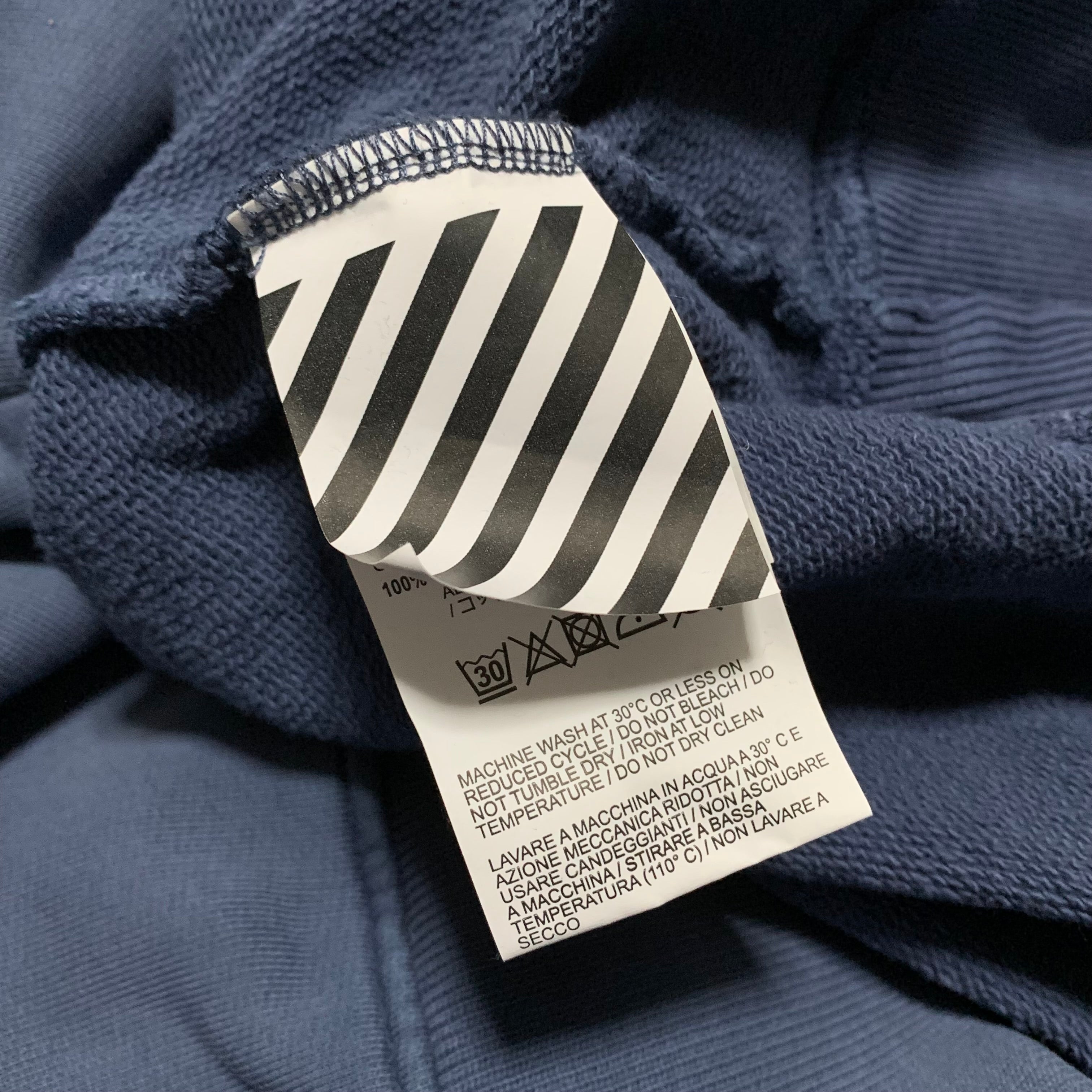 Off White Small Hardcore Caravaggio Indio Blue Sweater Sweatshirt Crewneck Virgil Abloh