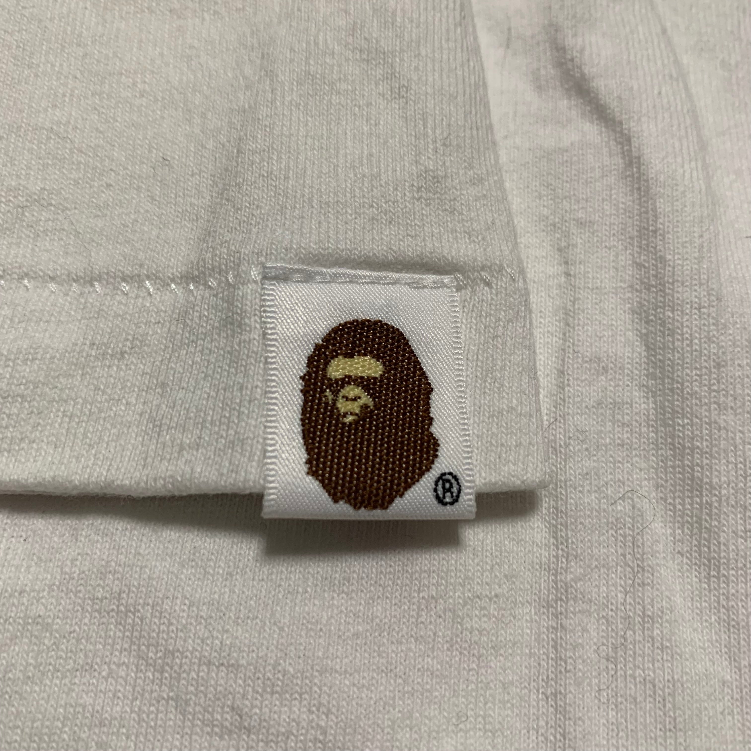 Bape XL Shark Space Camo White Tee A Bathing Ape