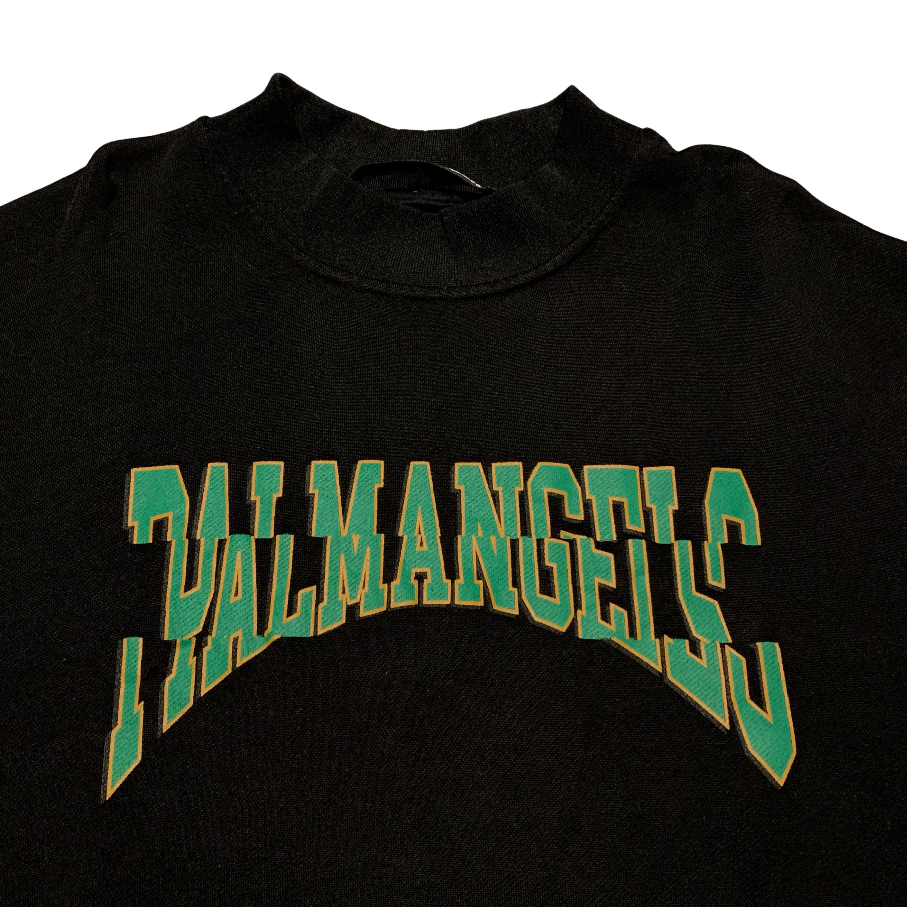 Palm Angels Large Broken Logo Black Sweatshirt Crewneck Virgil Abloh