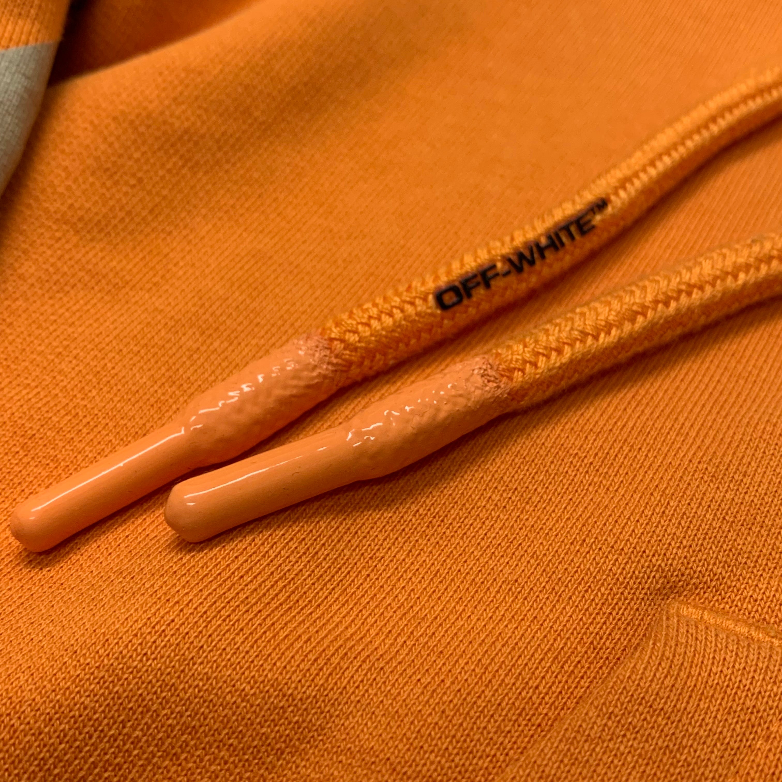 Off White XS Hoodie Tape Arrows Orange Hoodie Virgil Abloh