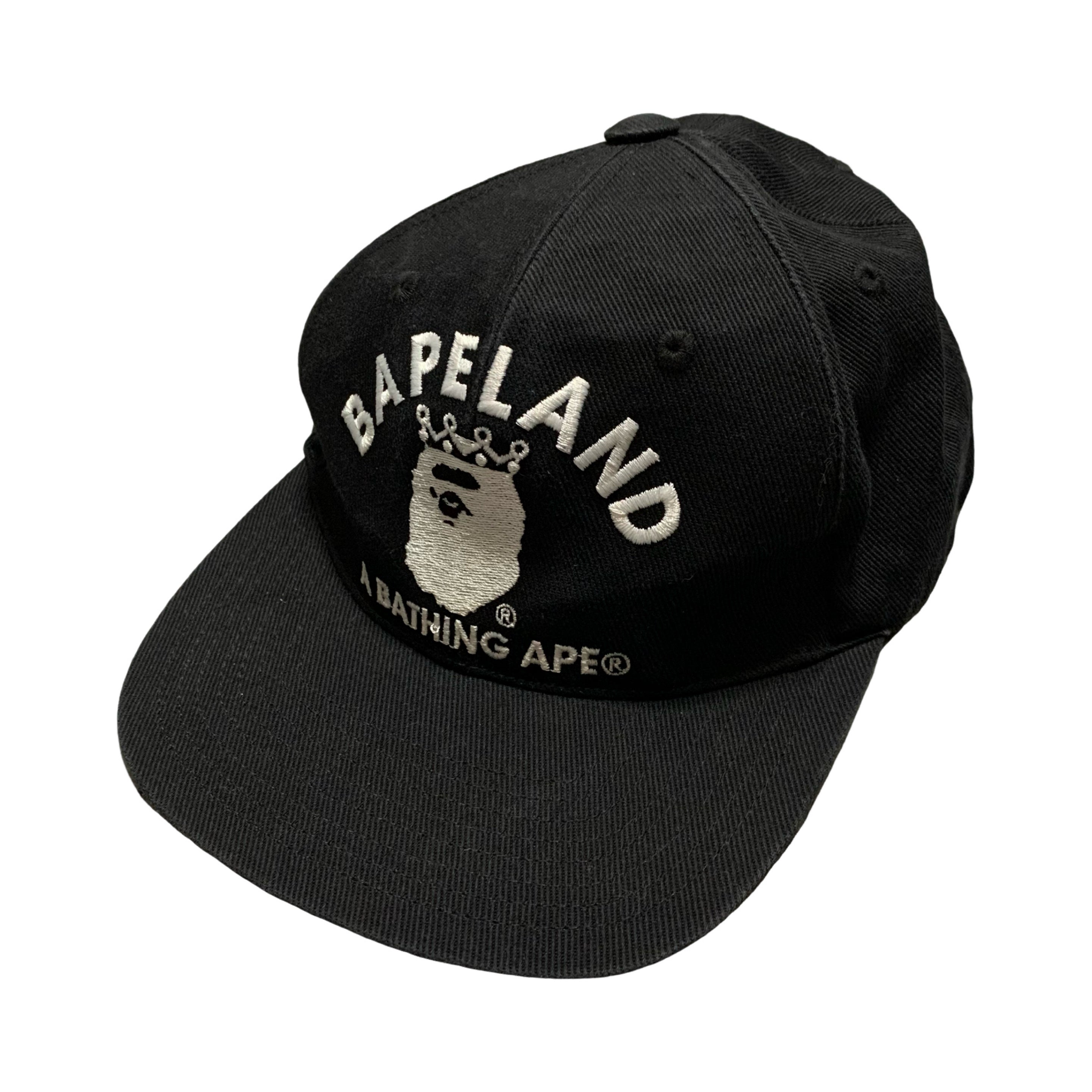 Bape Cap BAPELAND Black Hat Snapback A Bathing Ape