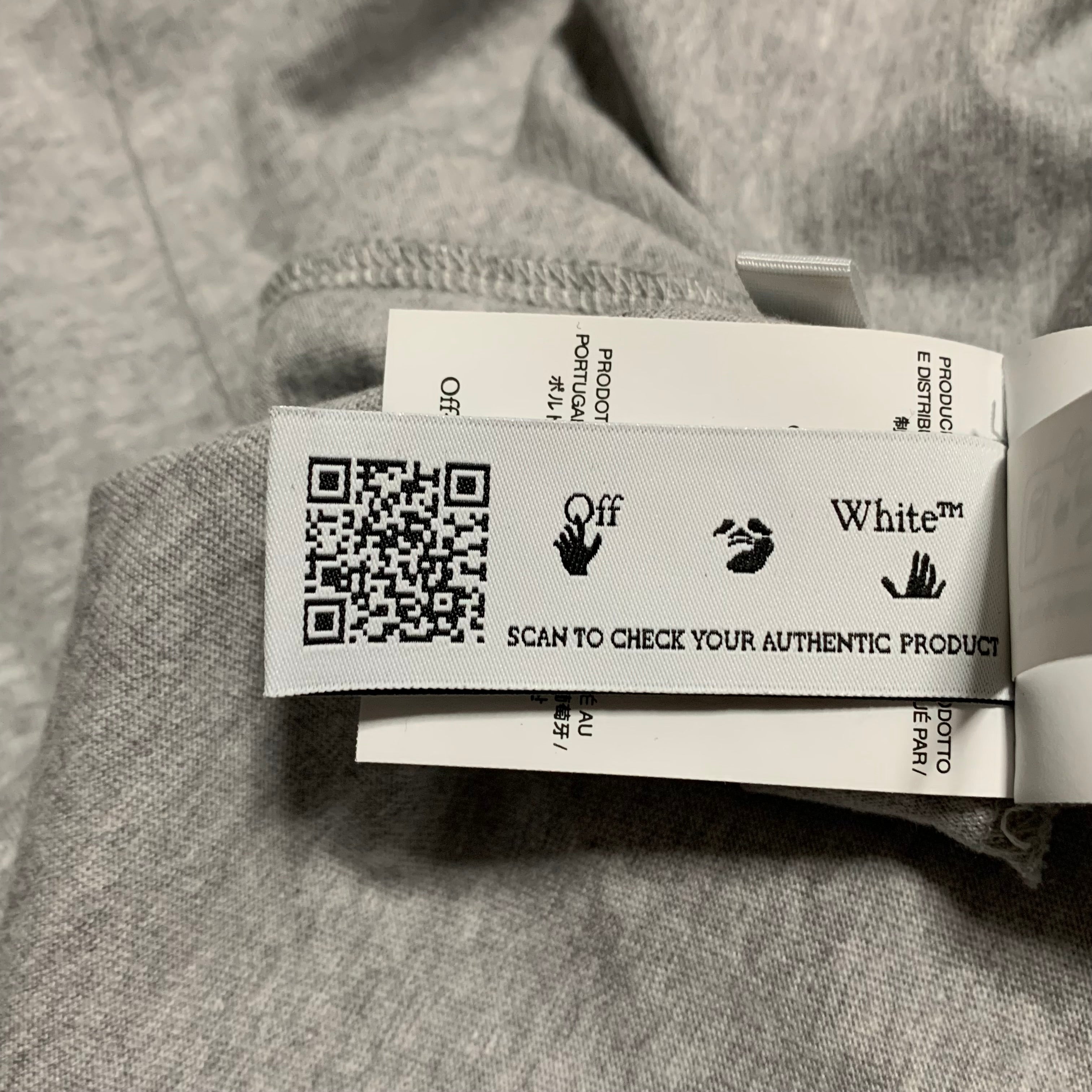 Off White Large Round Logo Skate Grey Tee Virgil Abloh
