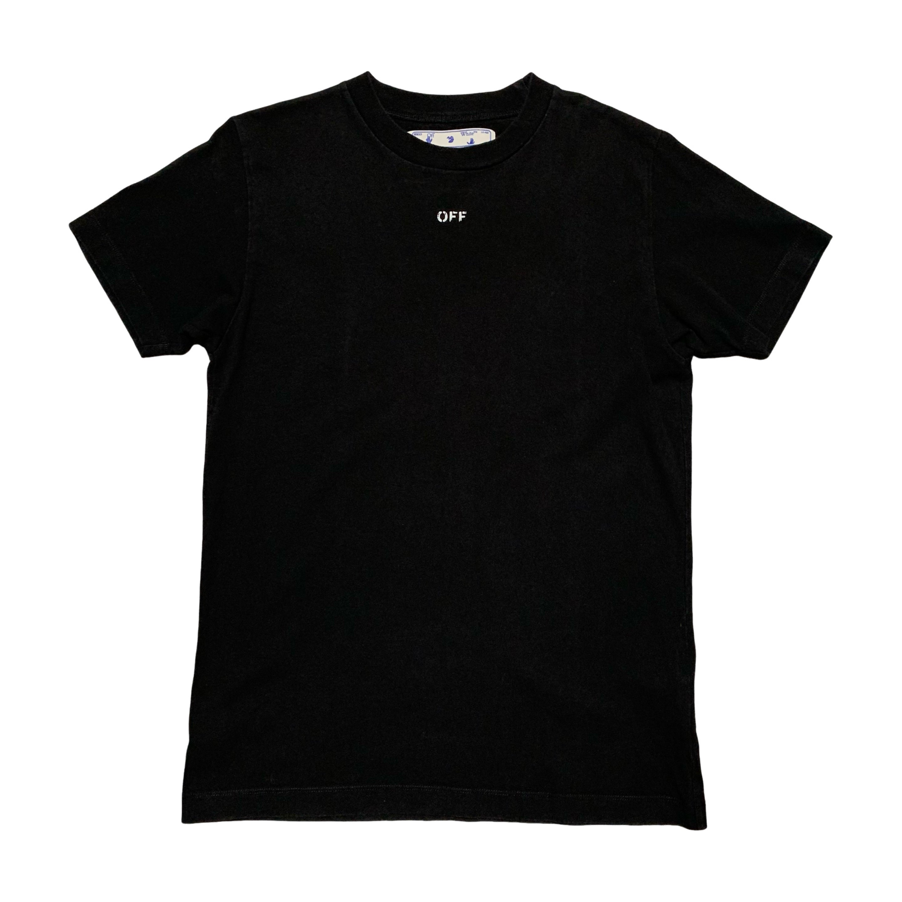Off White Small Stencil Arrows Black Tee Virgil Abloh