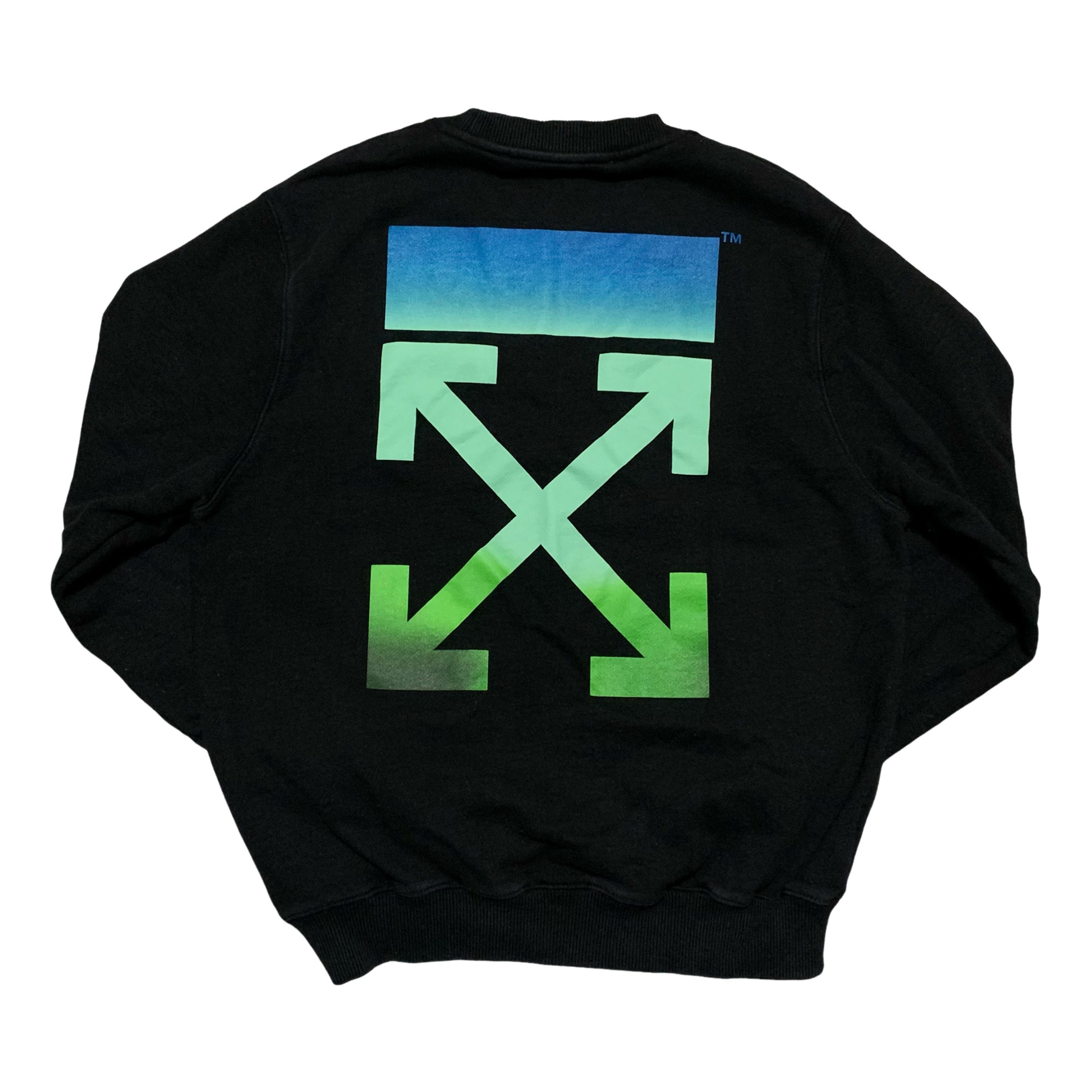 Off White Small Gradient Arrows Black Sweatshirt Crewneck Virgil Abloh