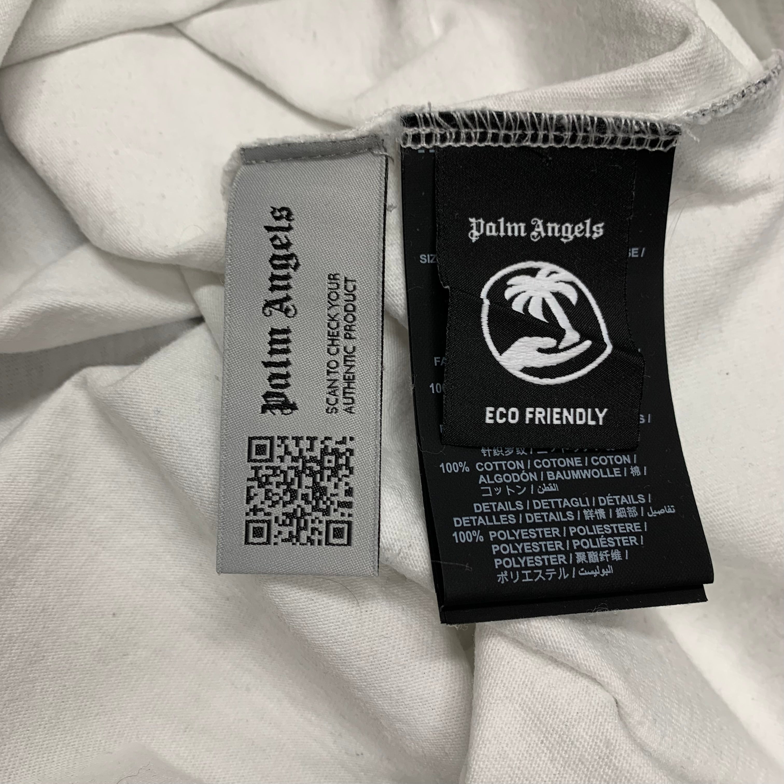 Palm Angels Small Tee Sketchy Logo White T-Shirt