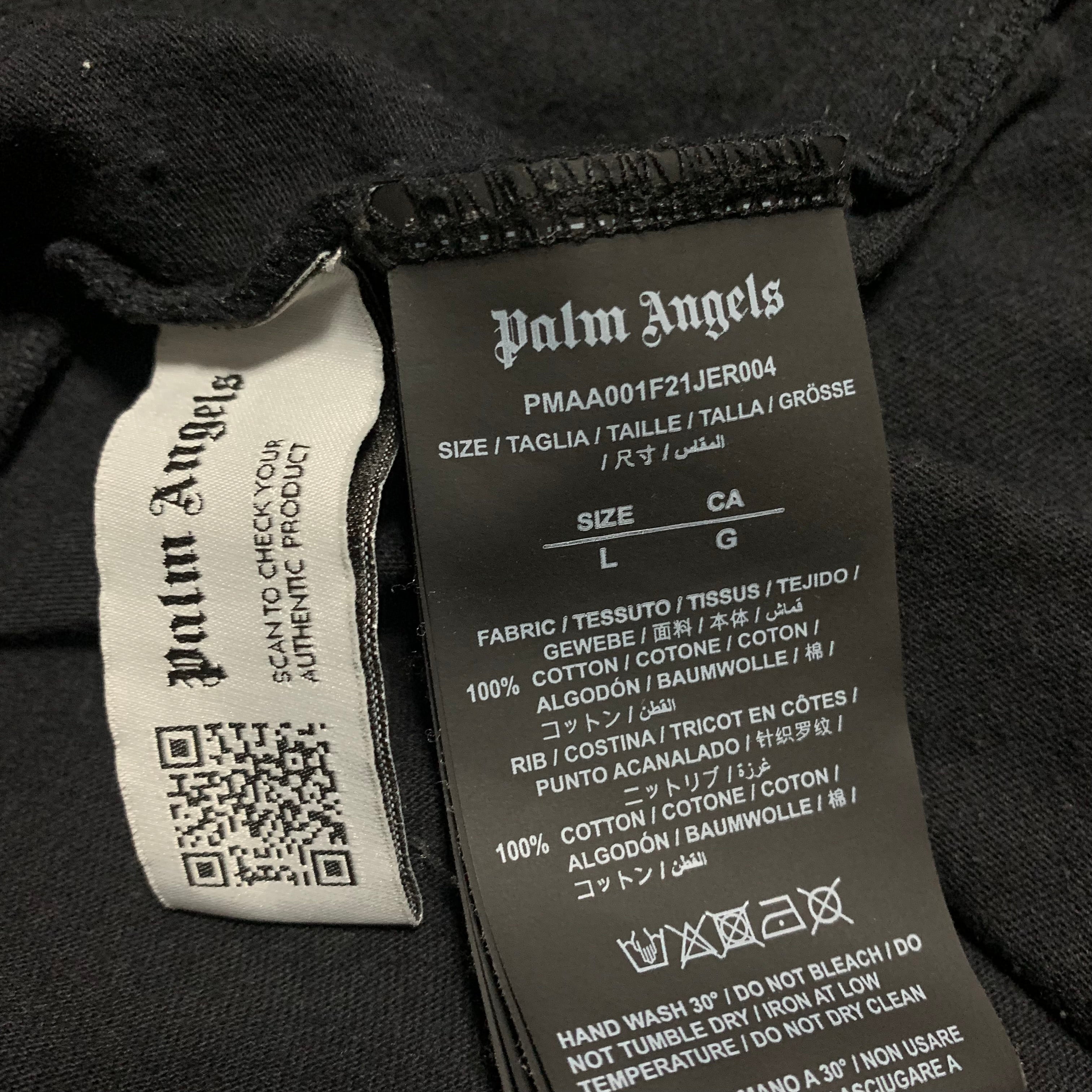 Palm Angels Large Dubai Sprayed Heart Black Tee