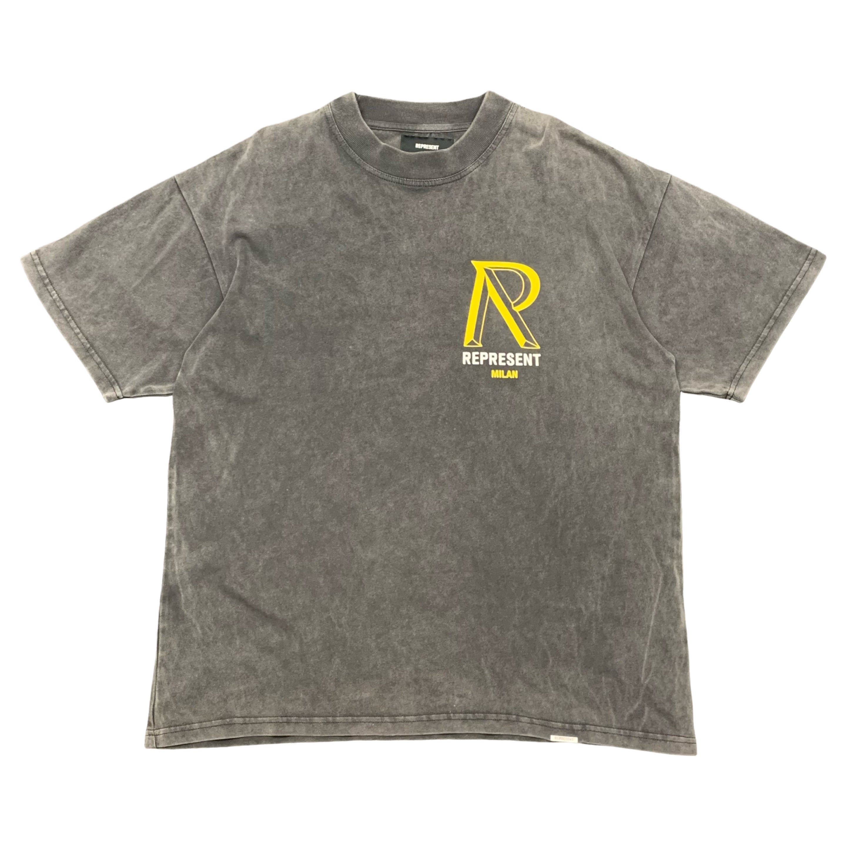 Represent Small Tee Milan Initial Vintage Grey T-Shirt
