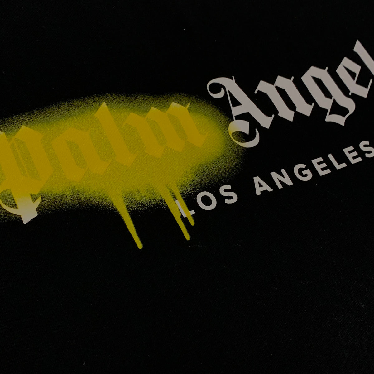 Palm Angels Small Tee Los Angels Sprayed Black T-Shirt
