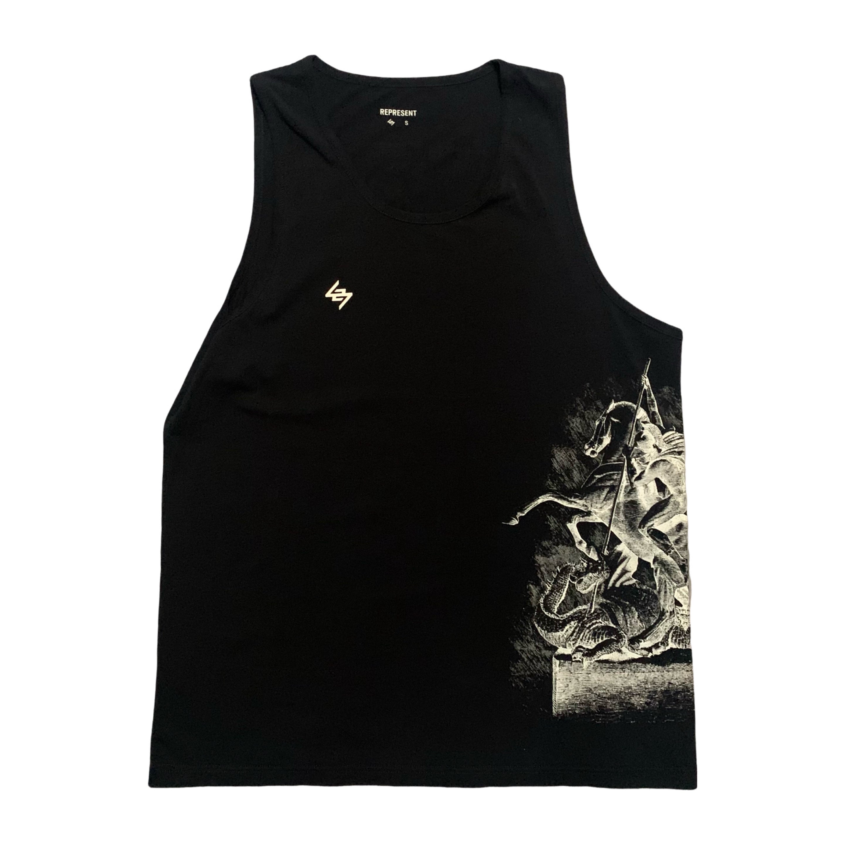 Represent Small 247 Graphic Black Vest Tank Top